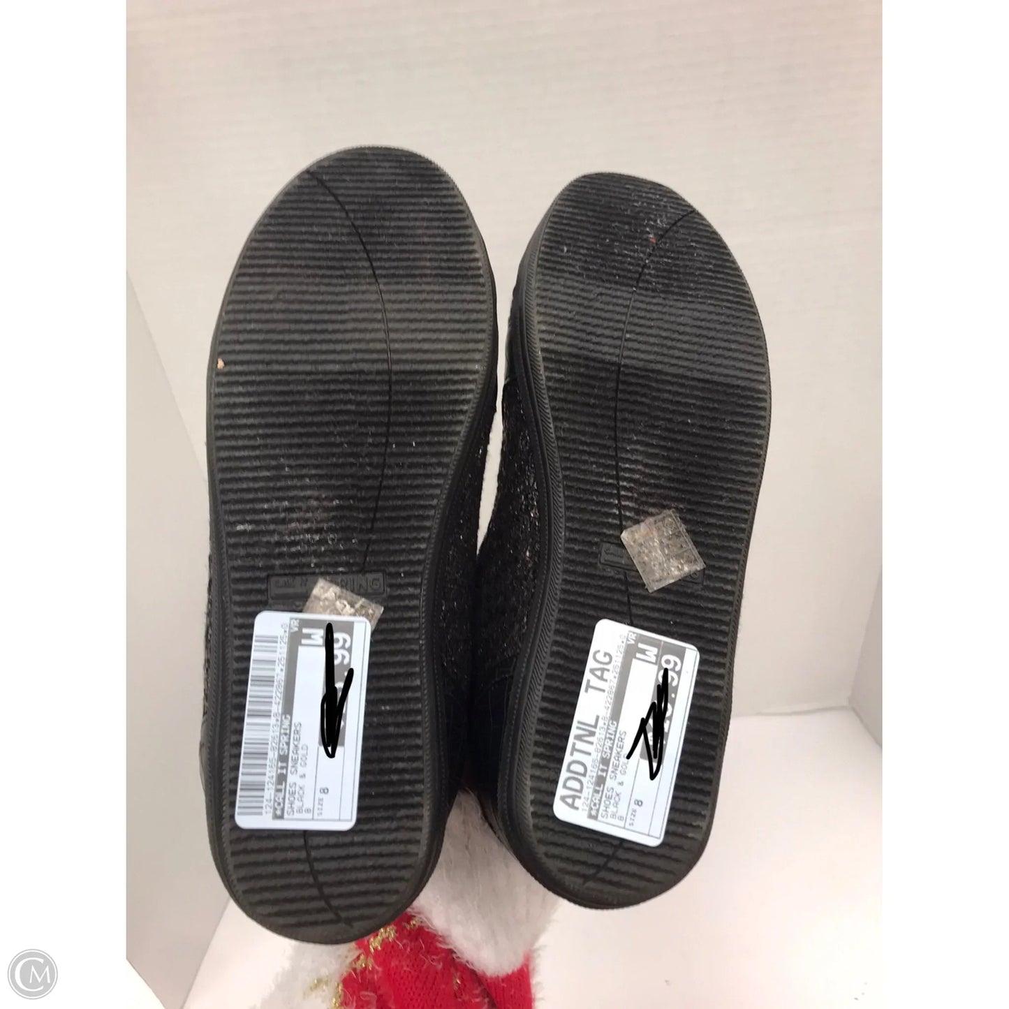 Shoes Sneakers By Call It Spring In Black & Gold, Size: 8