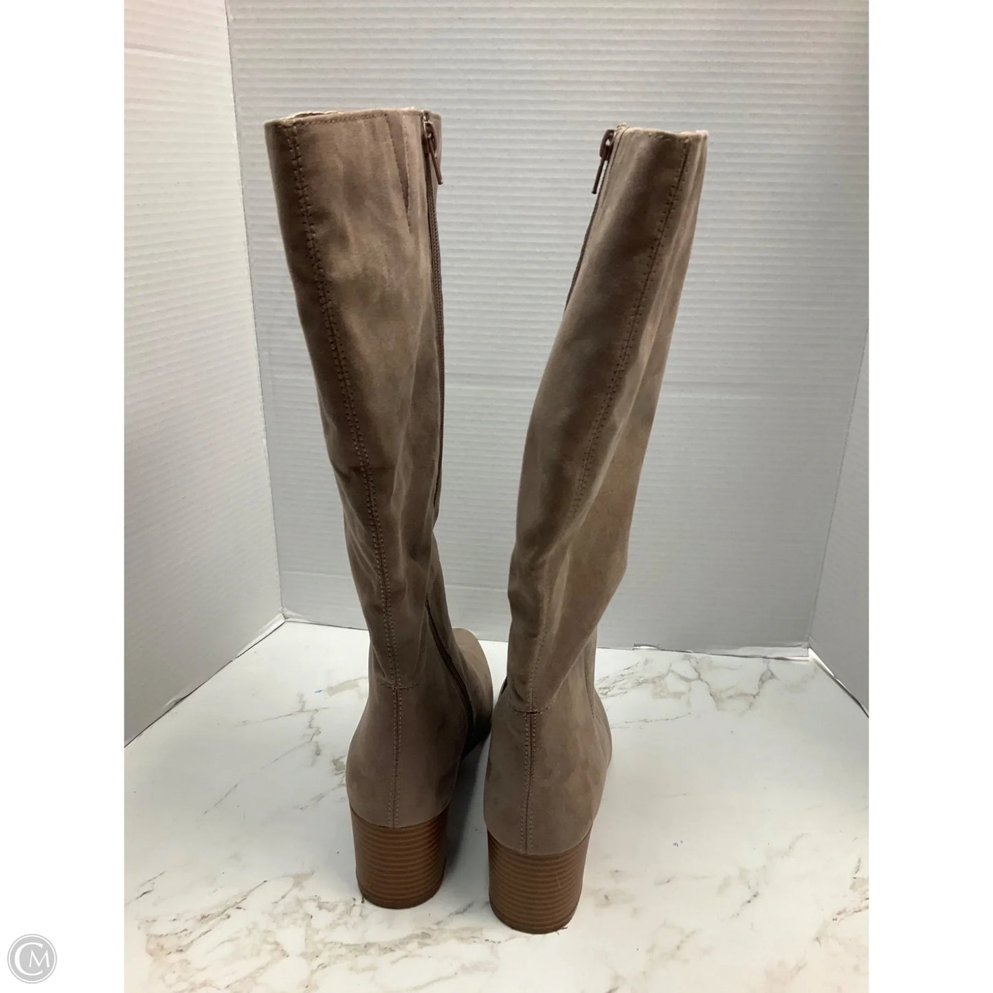 Boots Knee Heels By Worthington In Tan, Size: 9.5