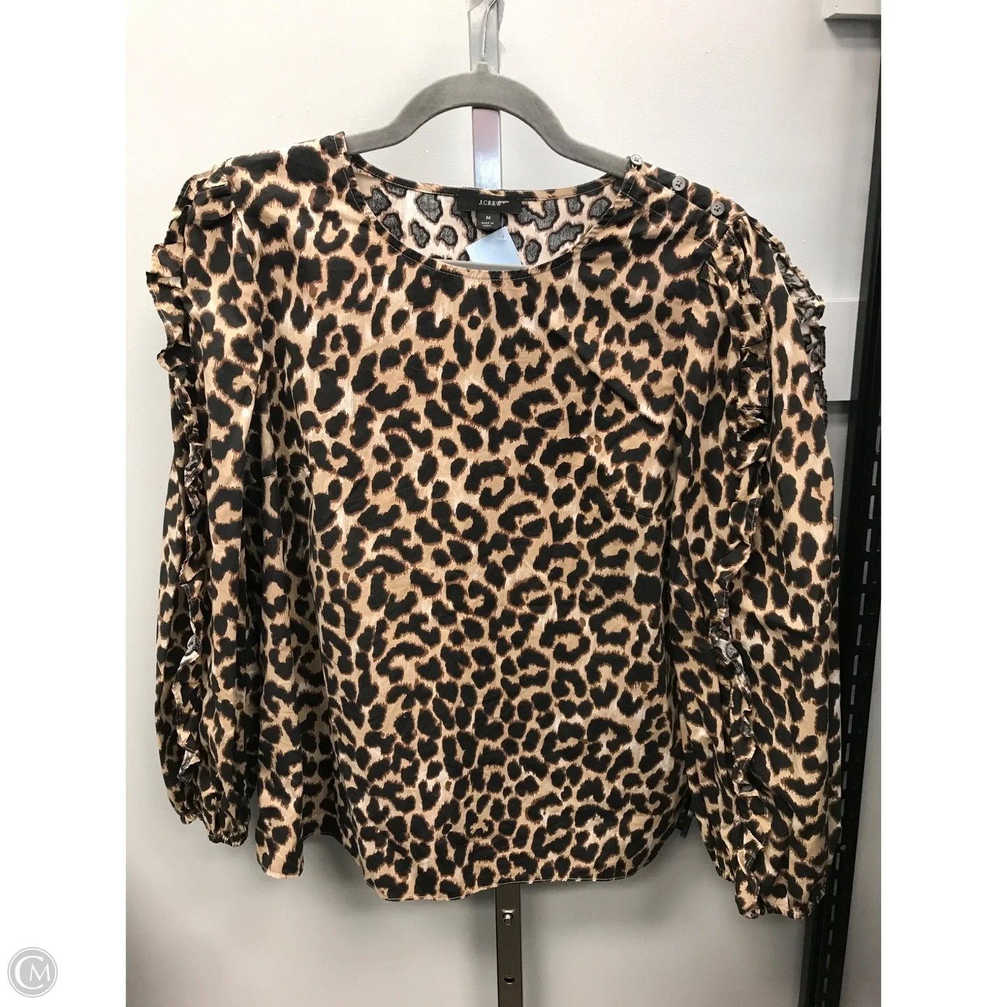 Top Long Sleeve By J. Crew In Animal Print, Size: M