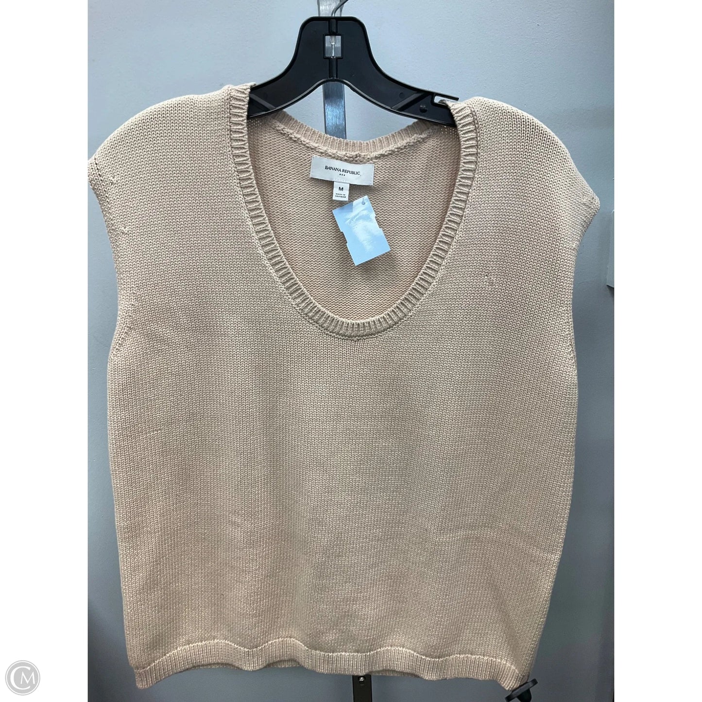 Vest Sweater By Banana Republic In Beige, Size: M