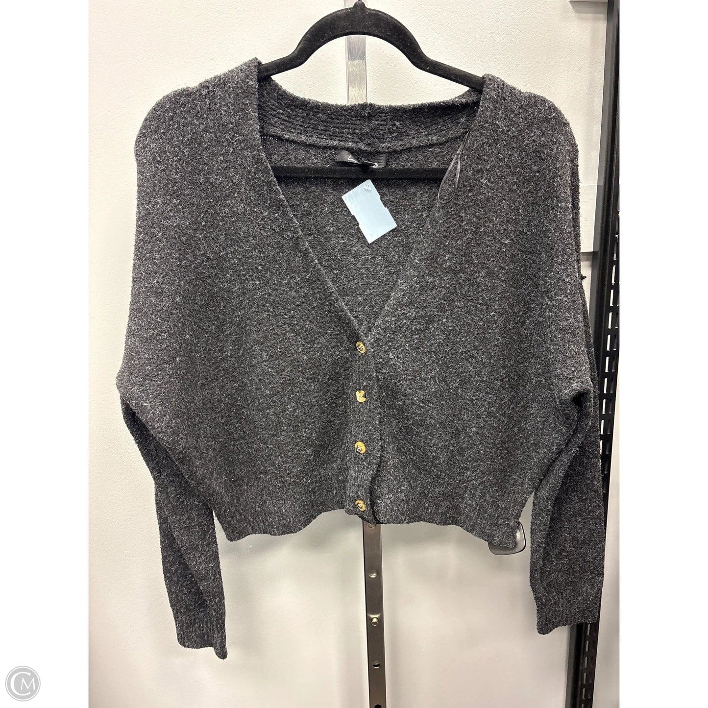 Sweater Cardigan By Love Tree In Black, Size: S