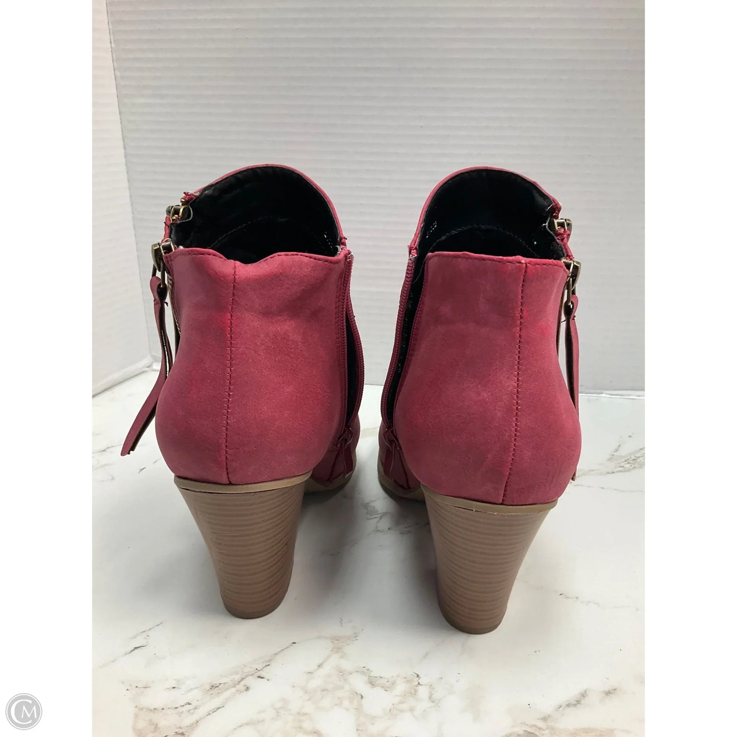 Boots Ankle Heels By Jg Collections In Pink, Size: 9