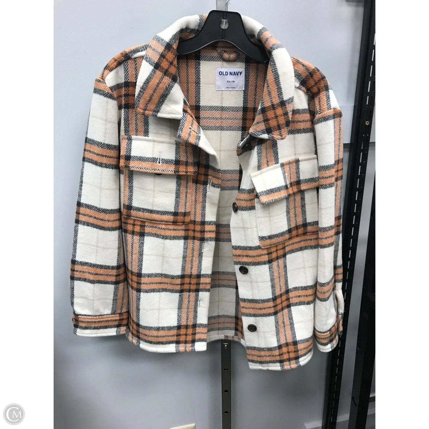 Jacket Shirt By Old Navy In Plaid Pattern, Size: Xxl