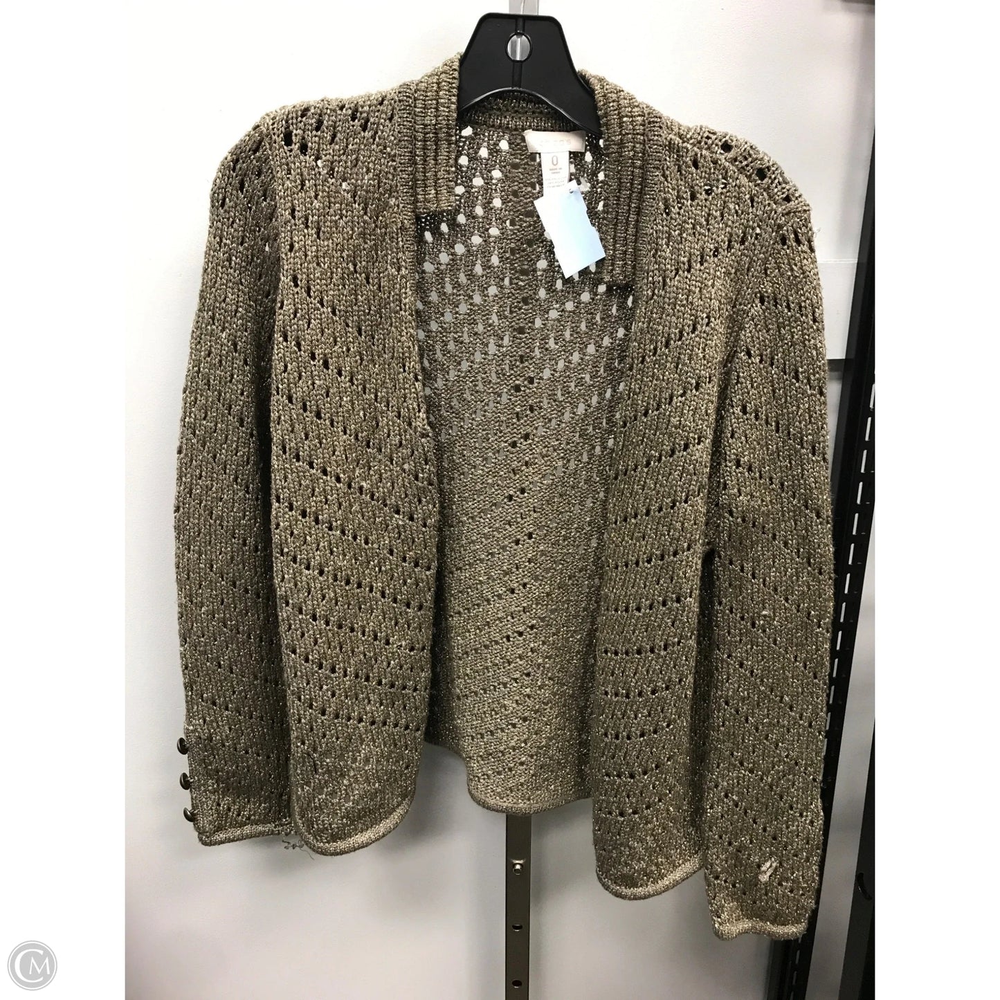 Sweater Cardigan By Chicos In Green, Size: S