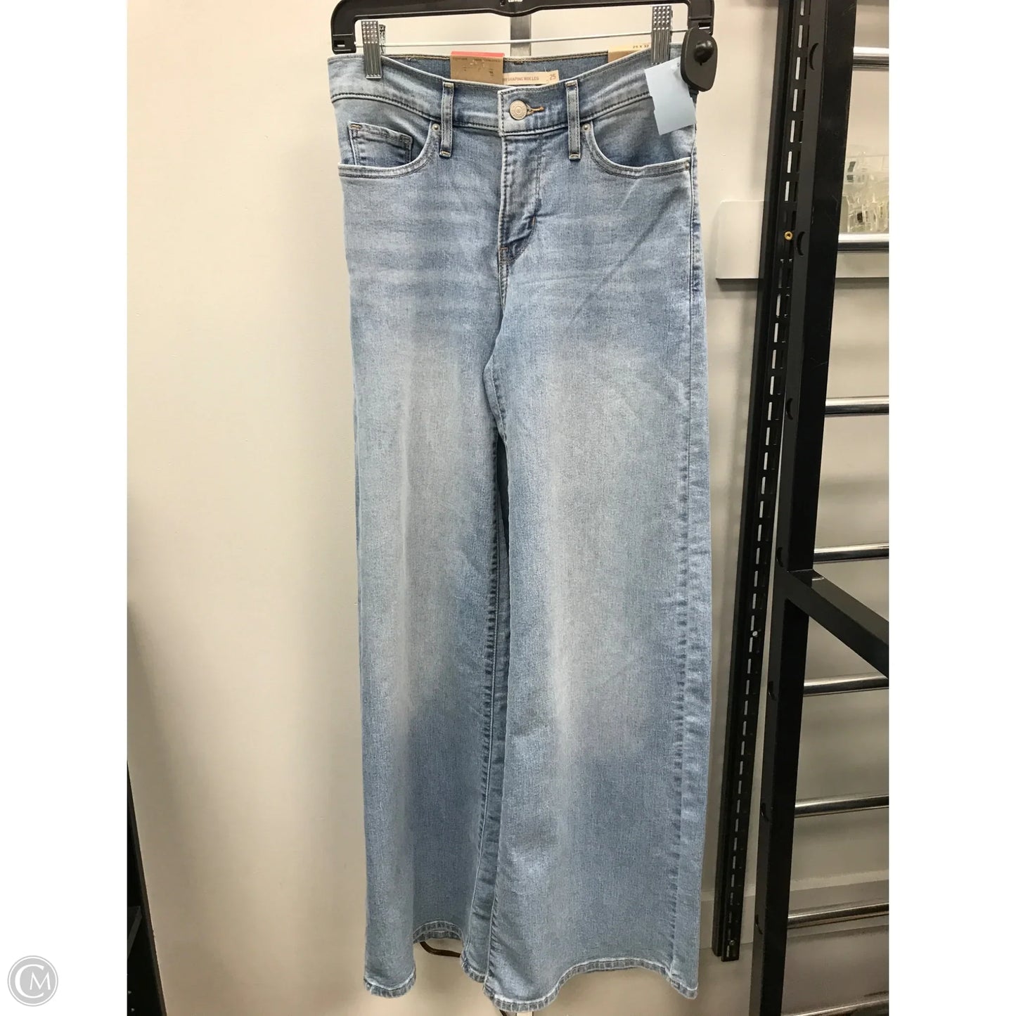 Jeans Wide Leg By Levis In Blue Denim, Size: 0