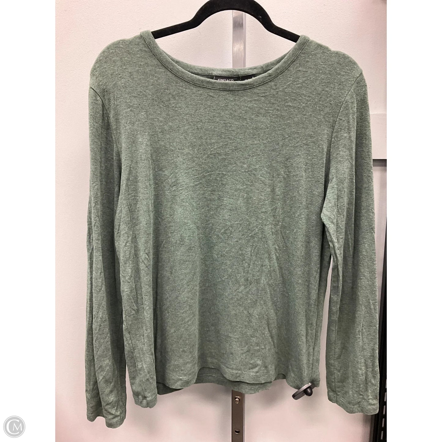 Top Long Sleeve Basic By Jones And Co In Green, Size: Xl