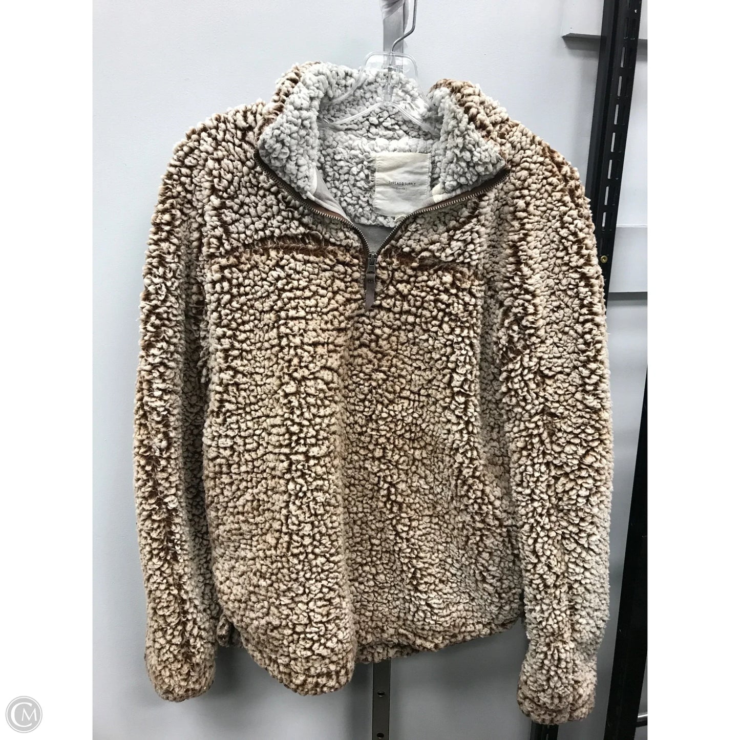 Top Long Sleeve By Thread And Supply In Brown, Size: L