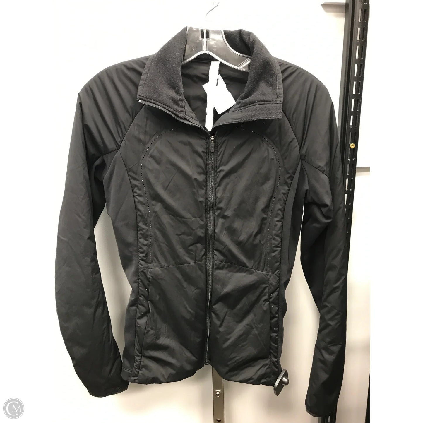 Athletic Jacket By Lululemon In Black, Size: 4