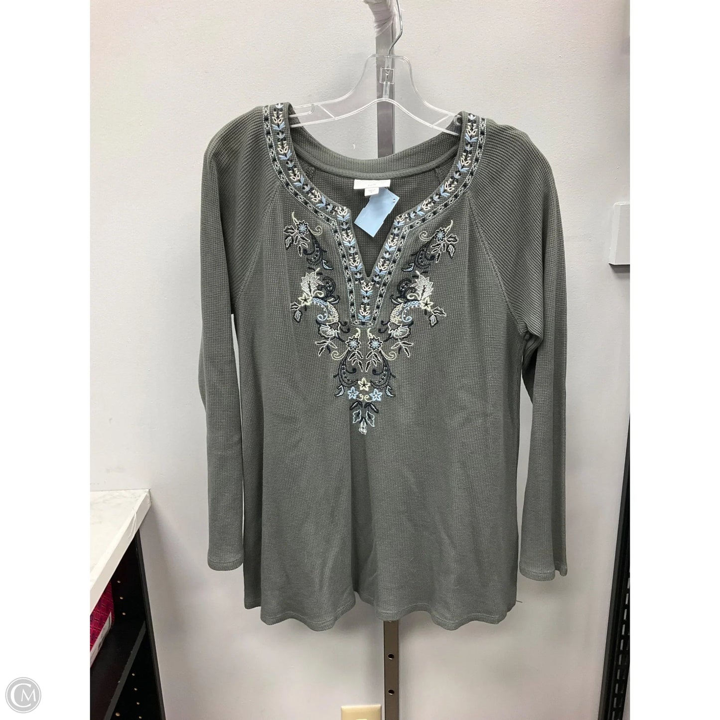 Top Long Sleeve By J. Jill In Green, Size: M