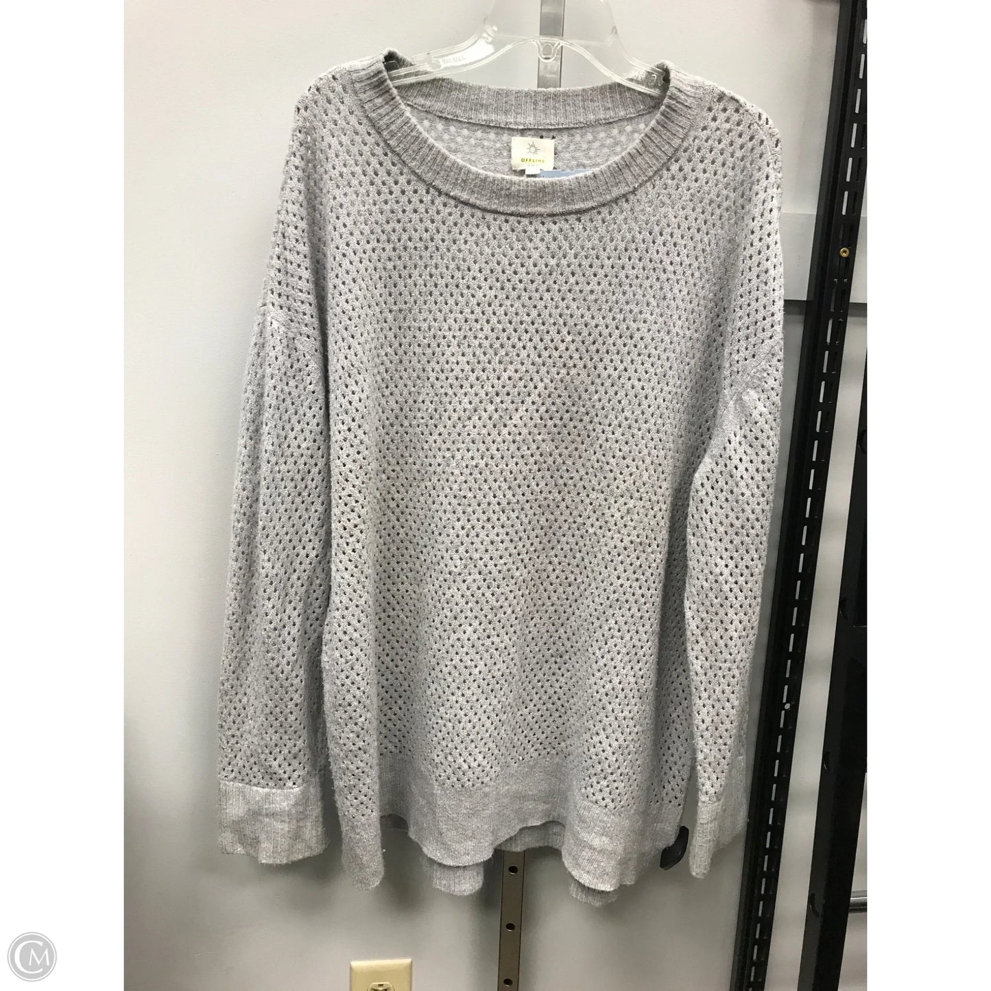Top Long Sleeve By Offline By Aerie In Grey, Size: Xl