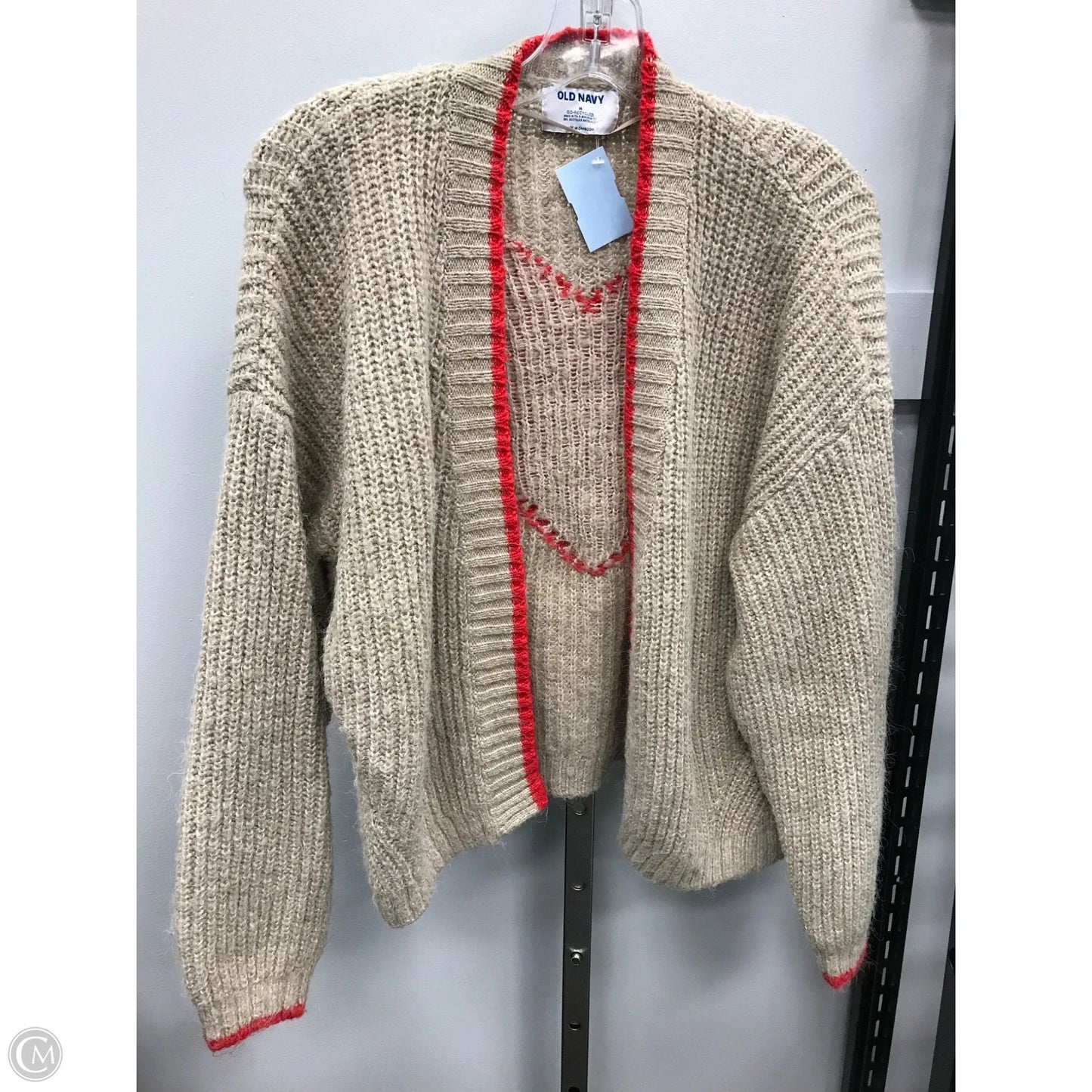 Sweater Cardigan By Old Navy In Beige, Size: M