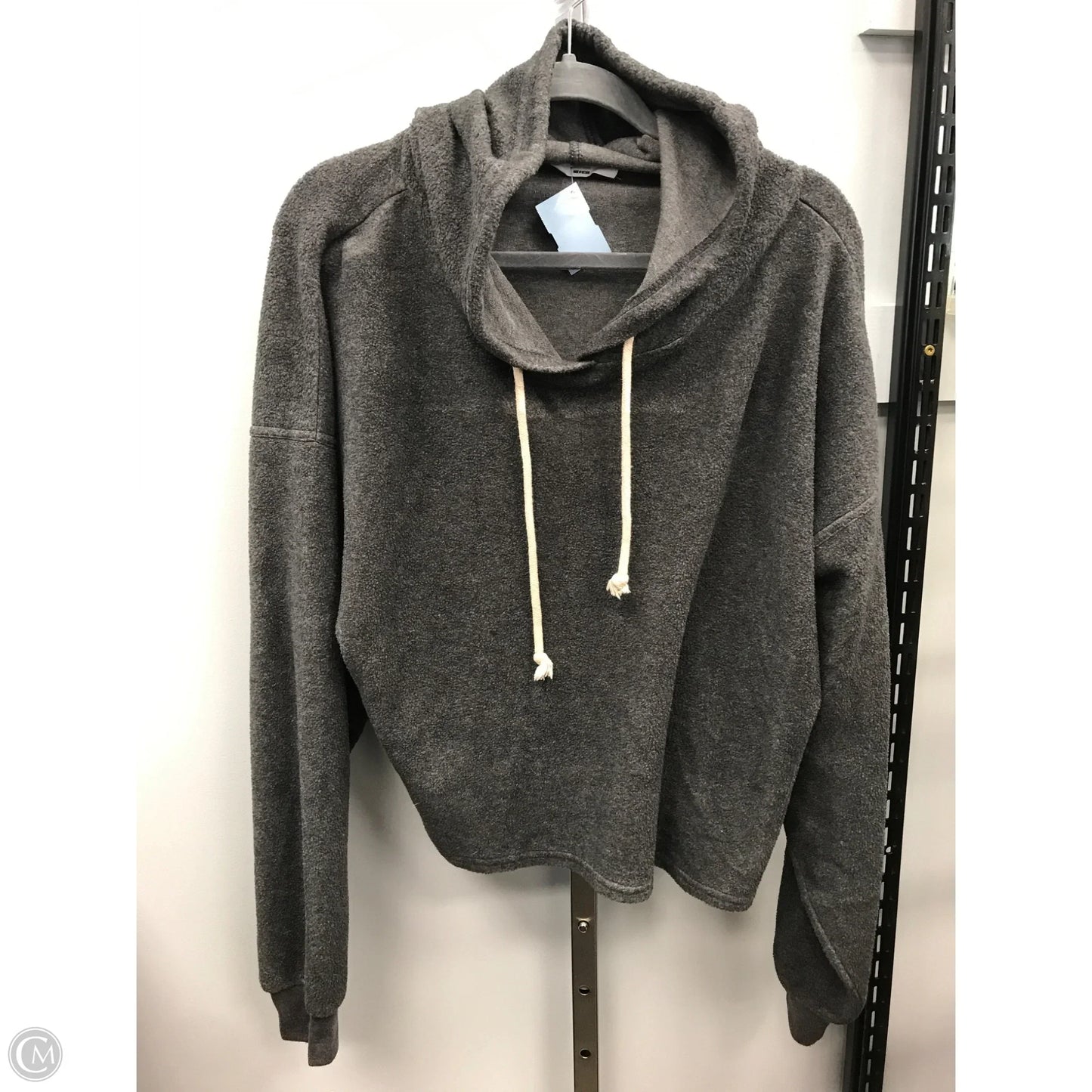 Sweatshirt Hoodie By Double Zero In Grey, Size: L