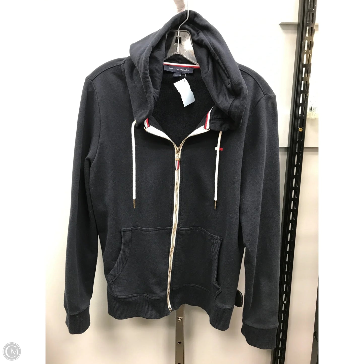 Sweatshirt Hoodie By Tommy Hilfiger In Navy, Size: L