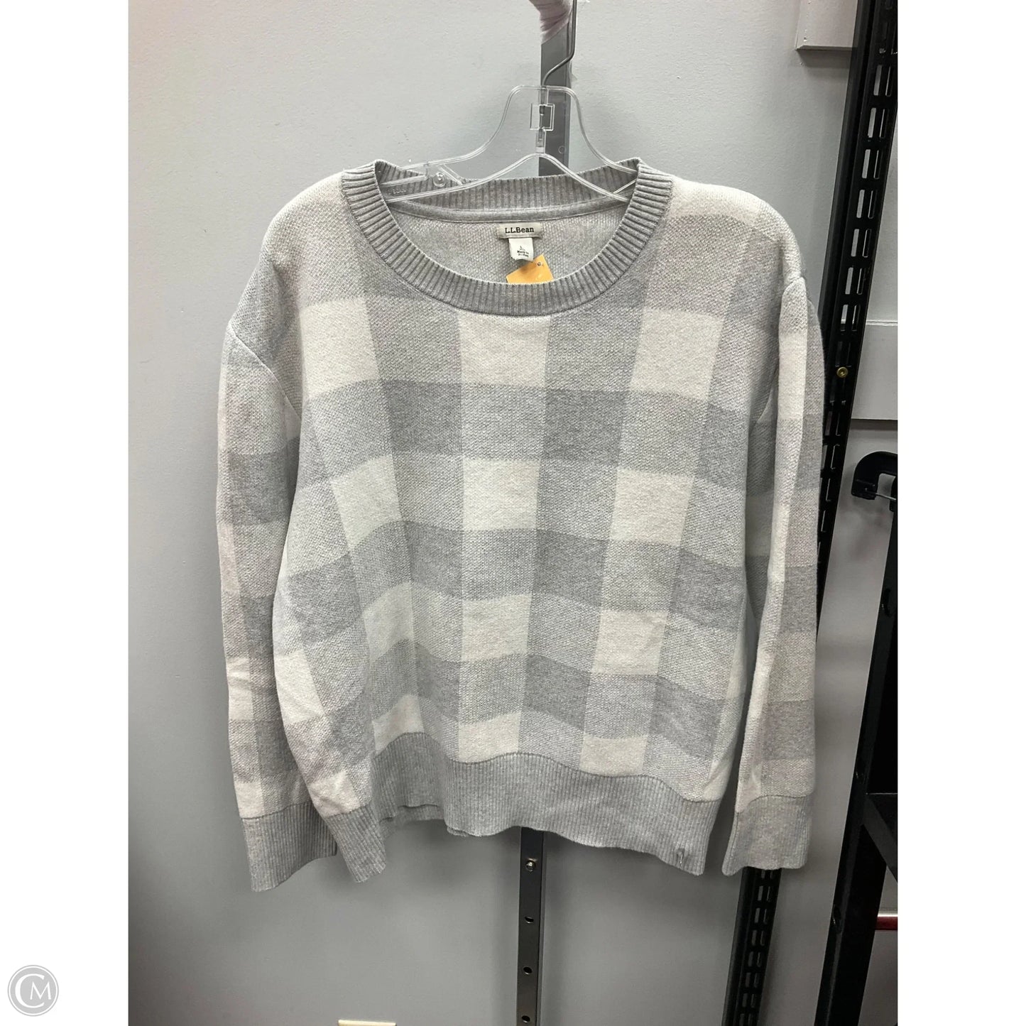 Sweater By L.l. Bean In Checkered Pattern, Size: L