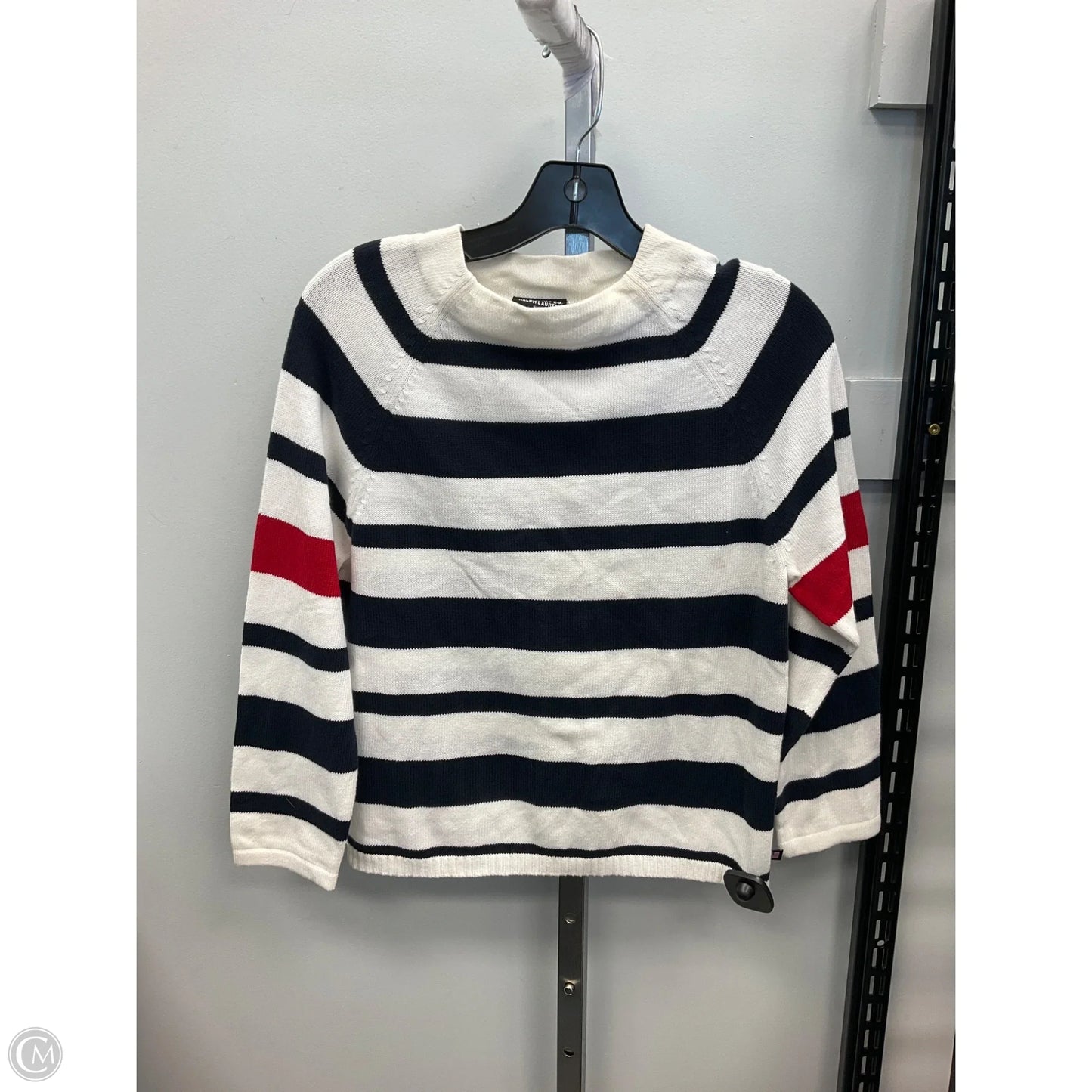 Sweater By Polo Ralph Lauren In Striped Pattern, Size: L