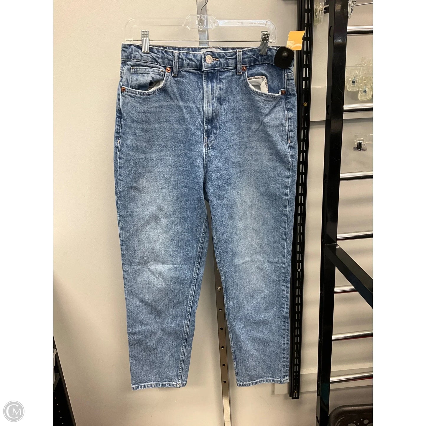 Jeans Straight By Zara In Blue Denim, Size: 12