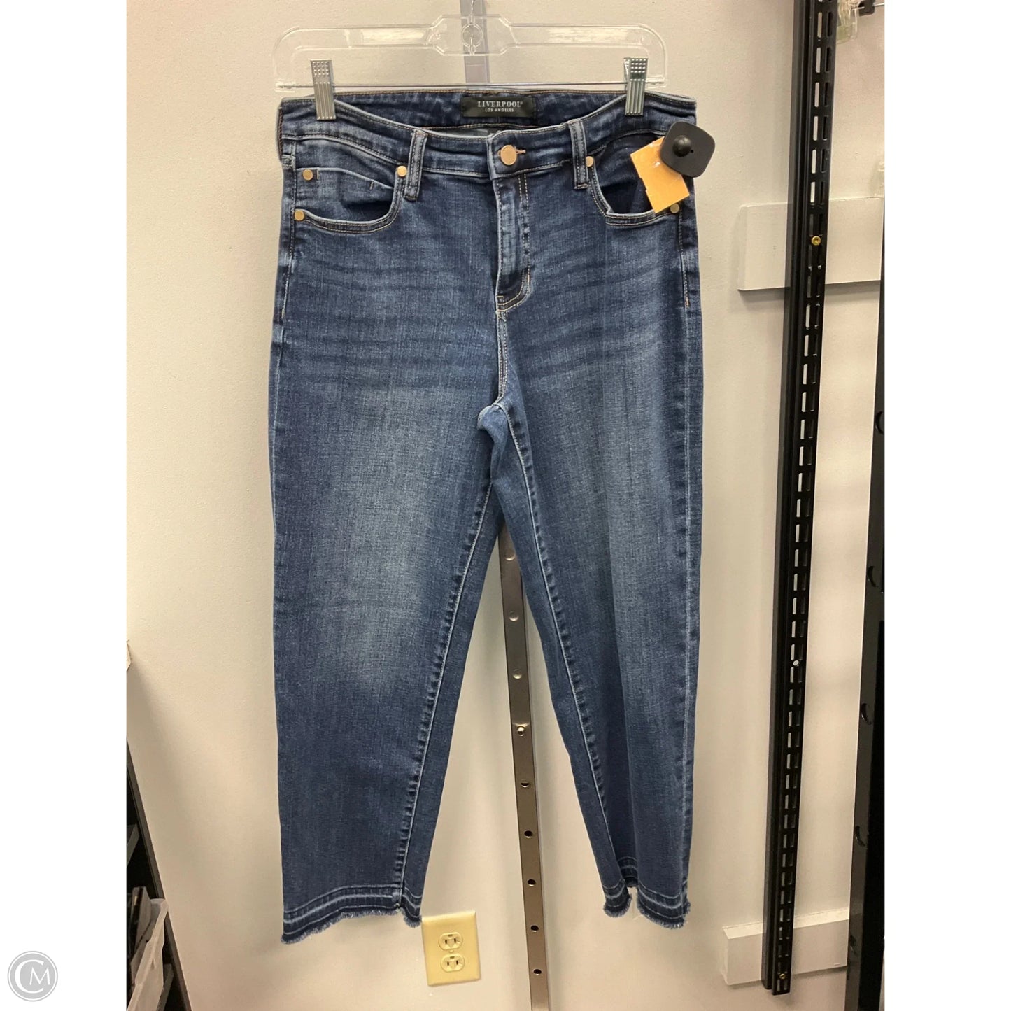 Jeans Straight By Liverpool In Blue Denim, Size: 10