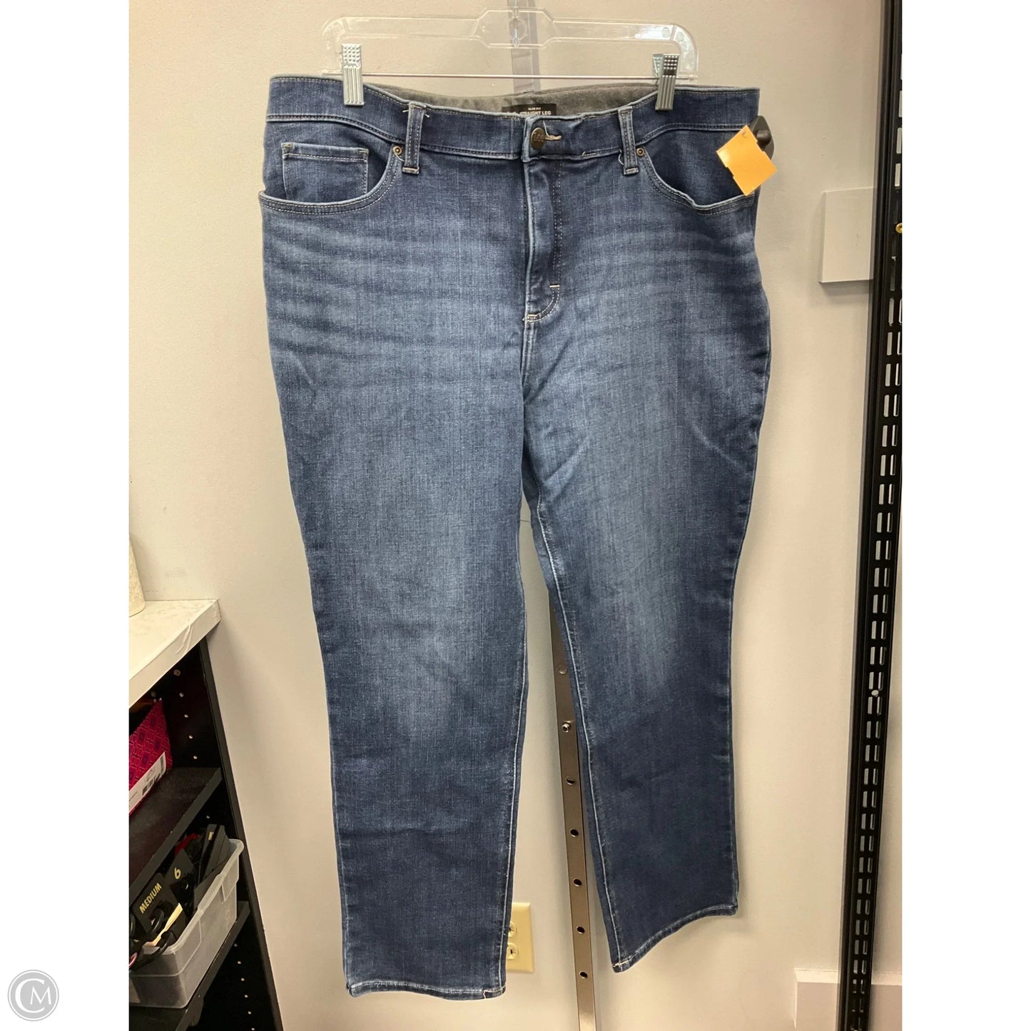 Jeans Straight By Lee In Blue Denim, Size: 18