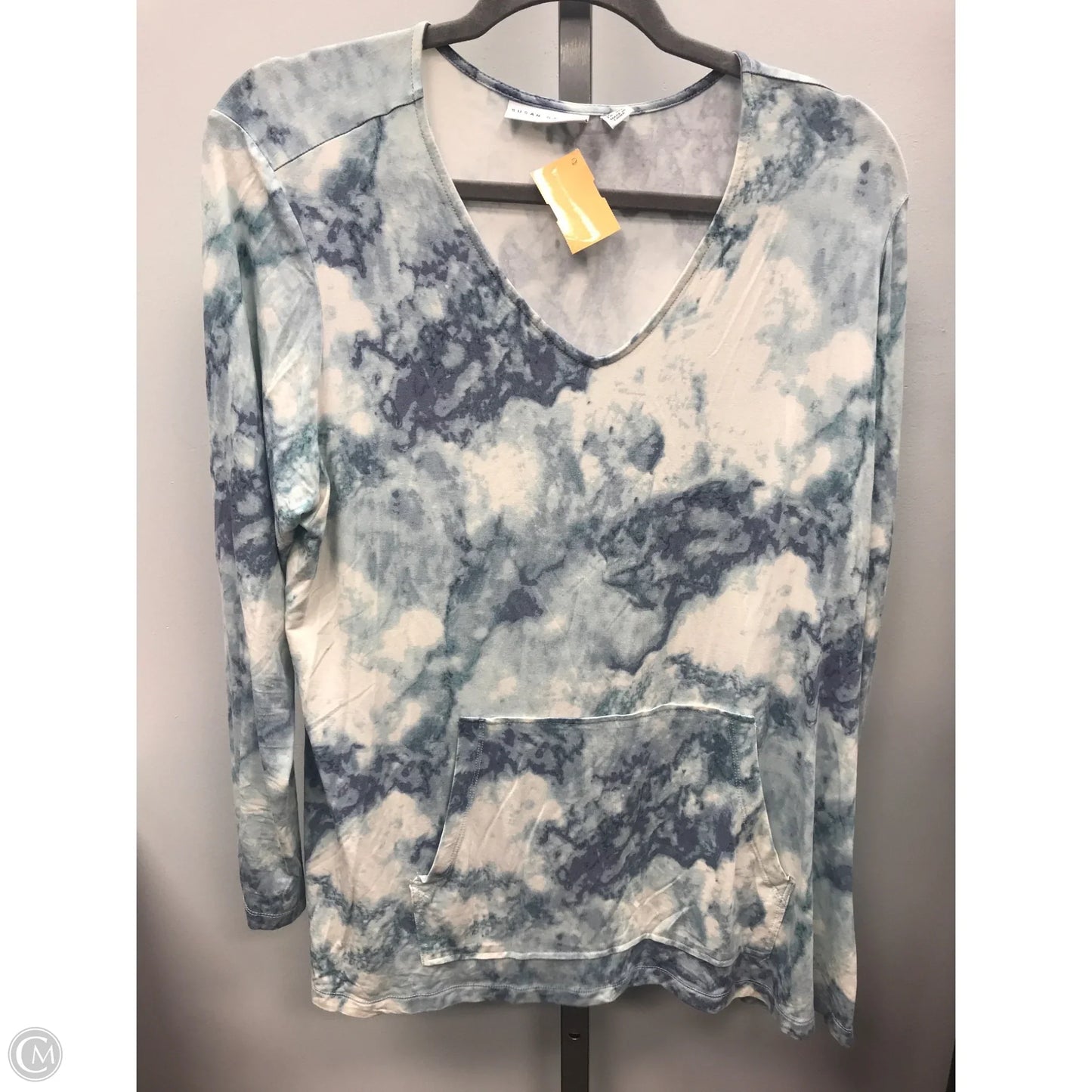Top Long Sleeve By Susan Graver In Tie Dye Print, Size: Lp