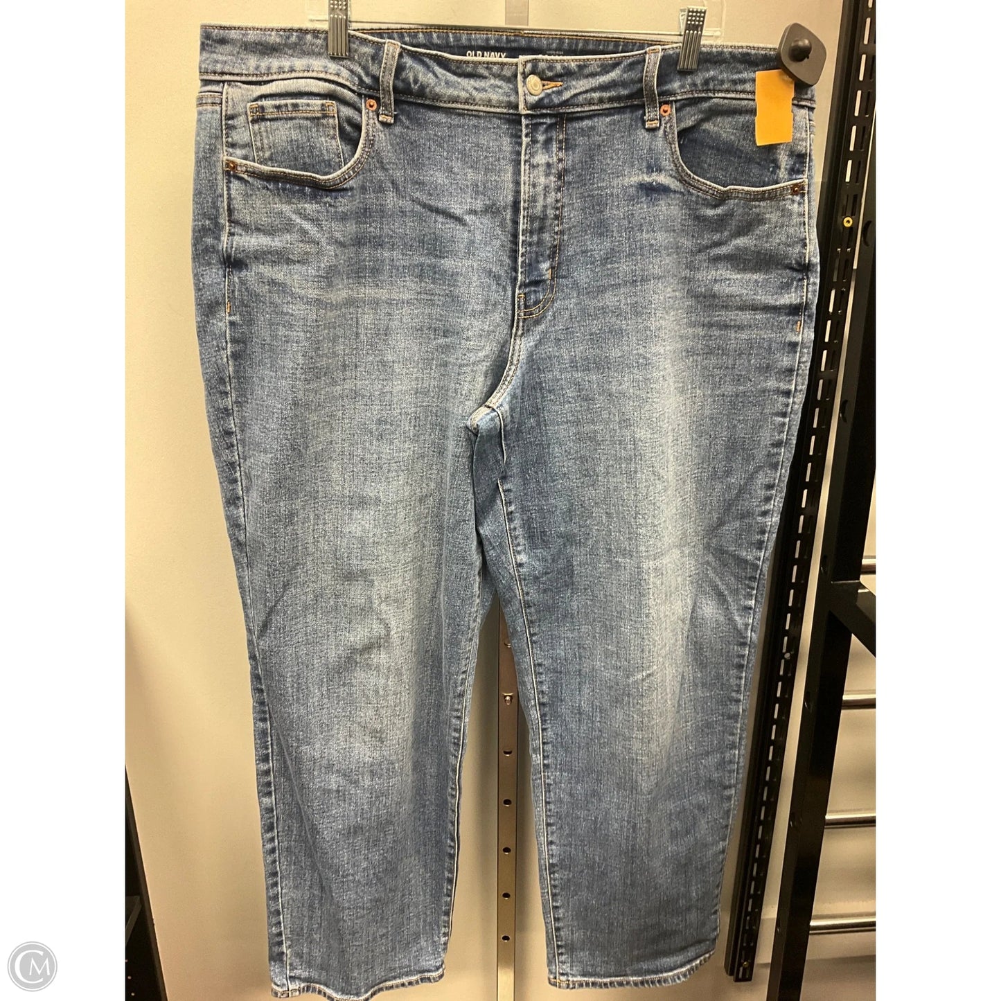 Jeans Straight By Old Navy In Blue Denim, Size: 20
