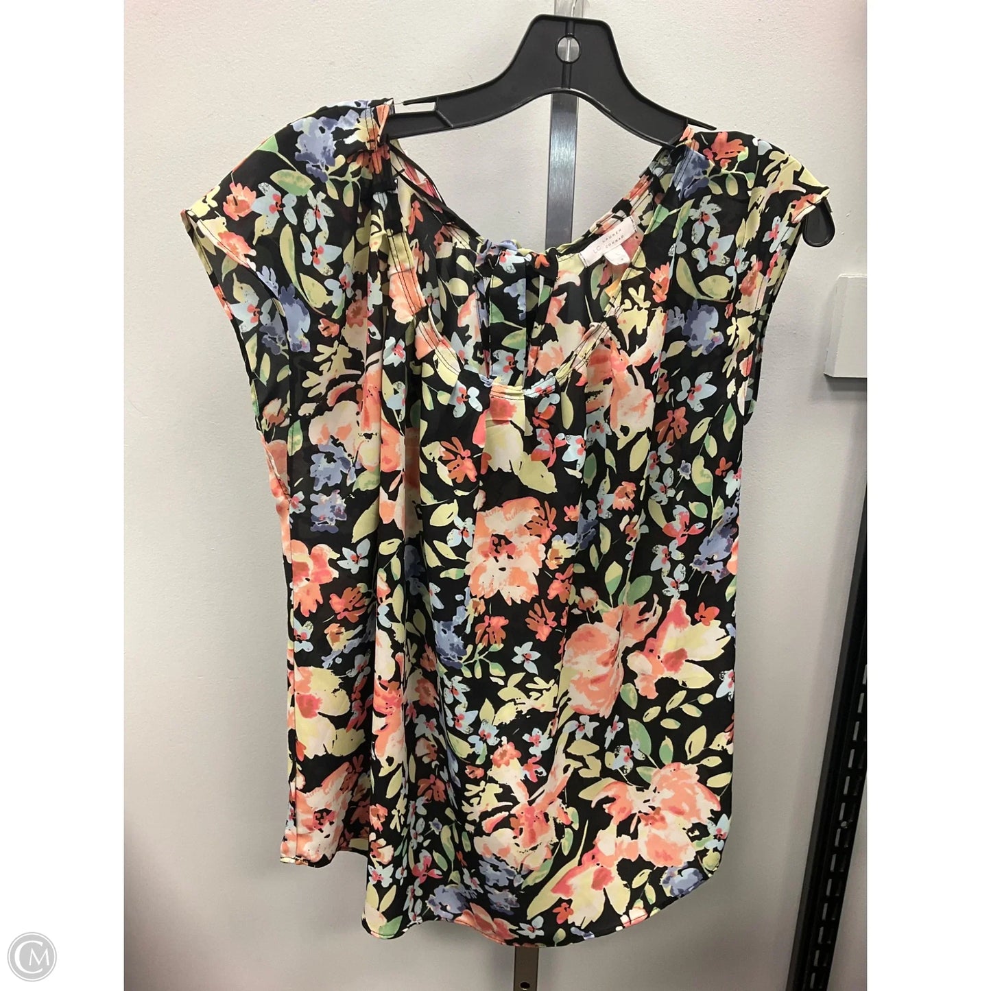 Top Short Sleeve By Lc Lauren Conrad In Floral Print, Size: L