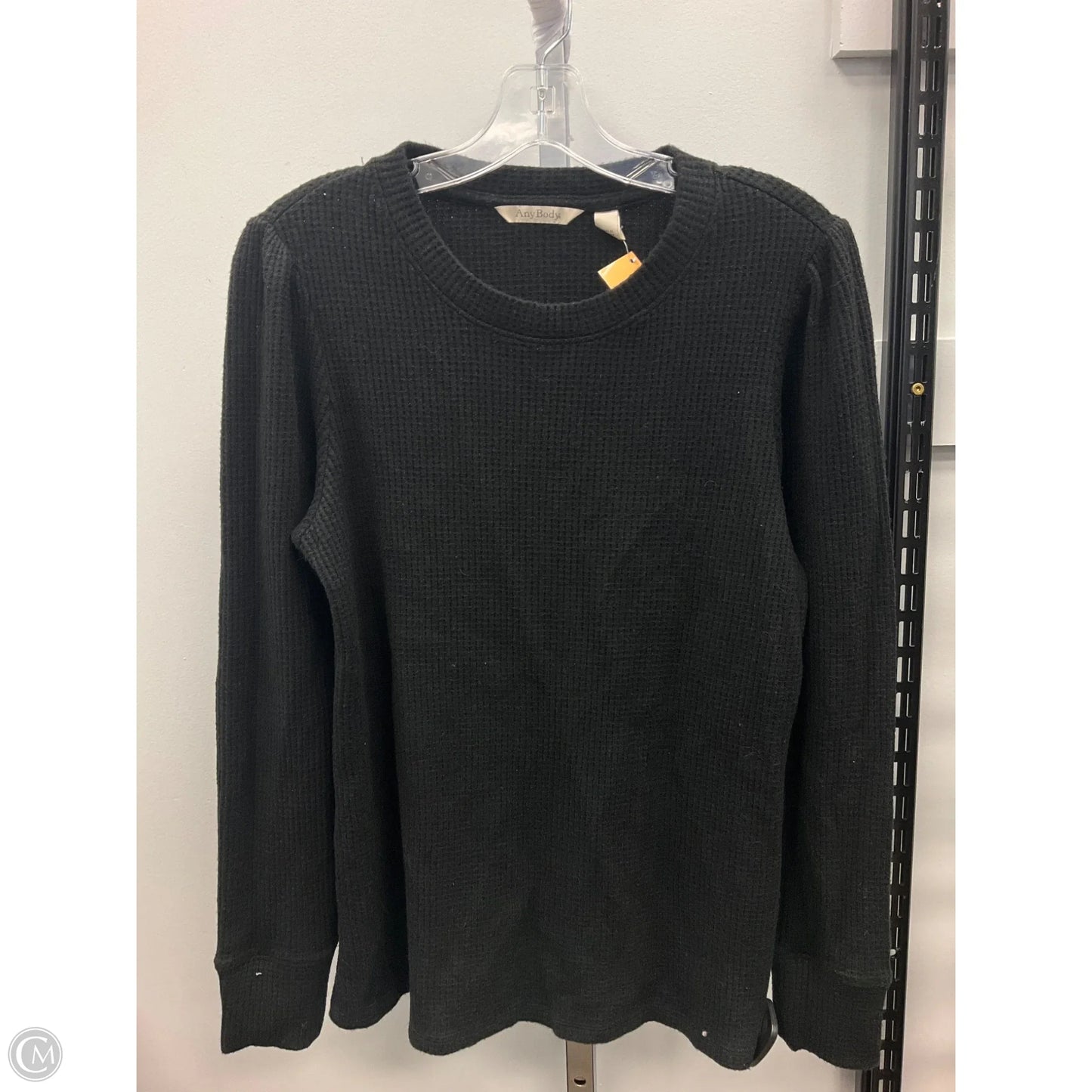Top Long Sleeve By Any Body In Black, Size: Xs