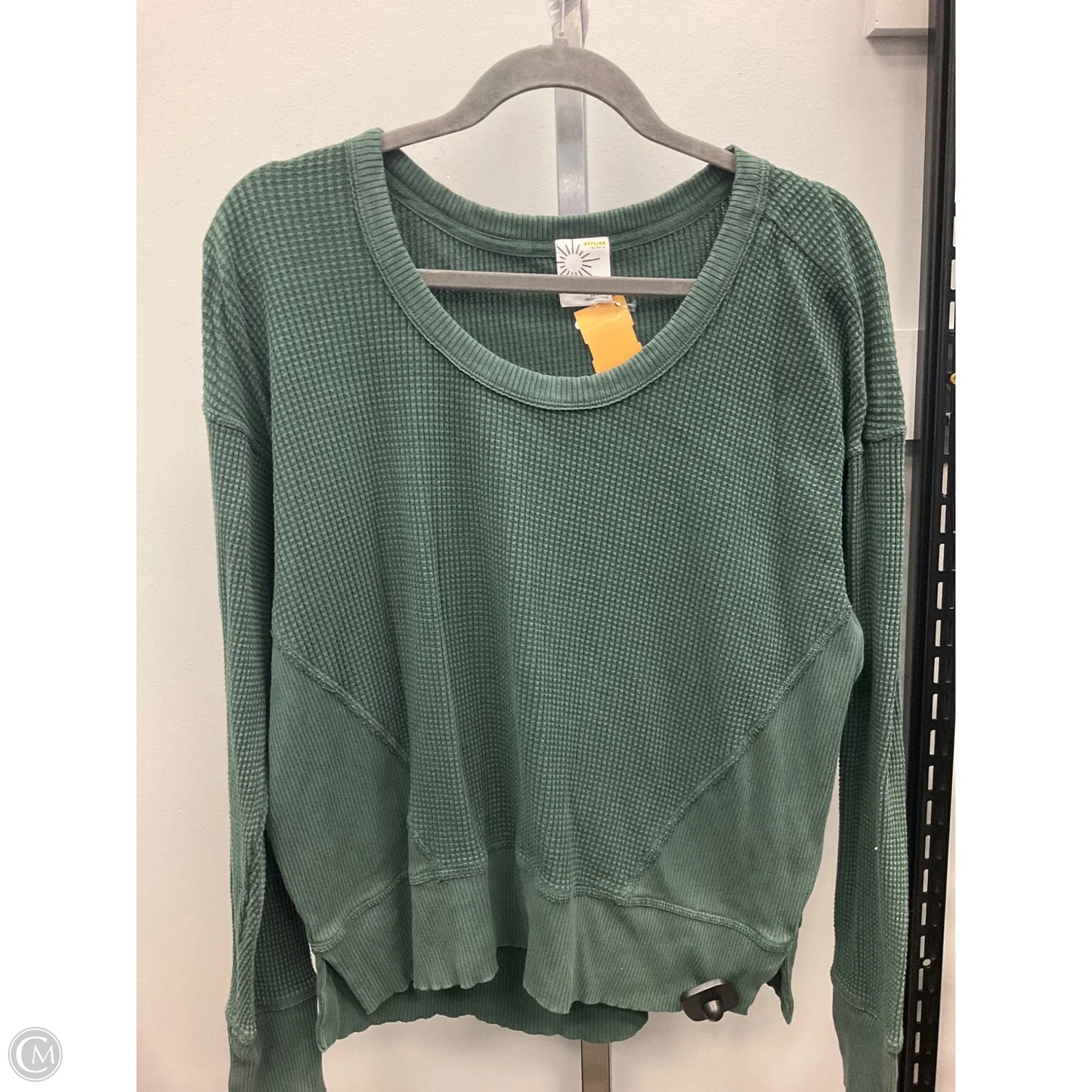 Top Long Sleeve By Offline By Aerie In Green, Size: Xxs