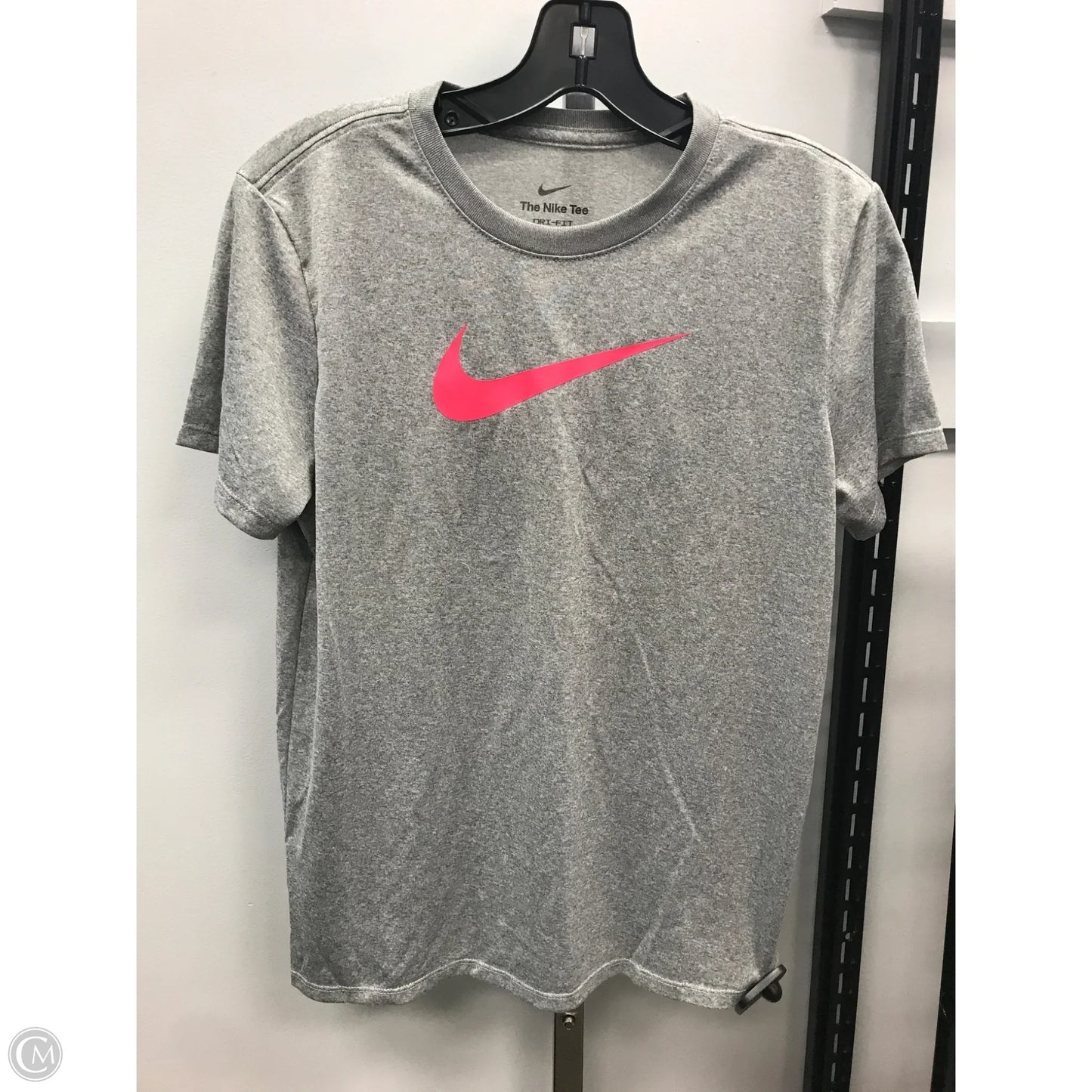 Athletic Top Short Sleeve By Nike Apparel In Grey, Size: S
