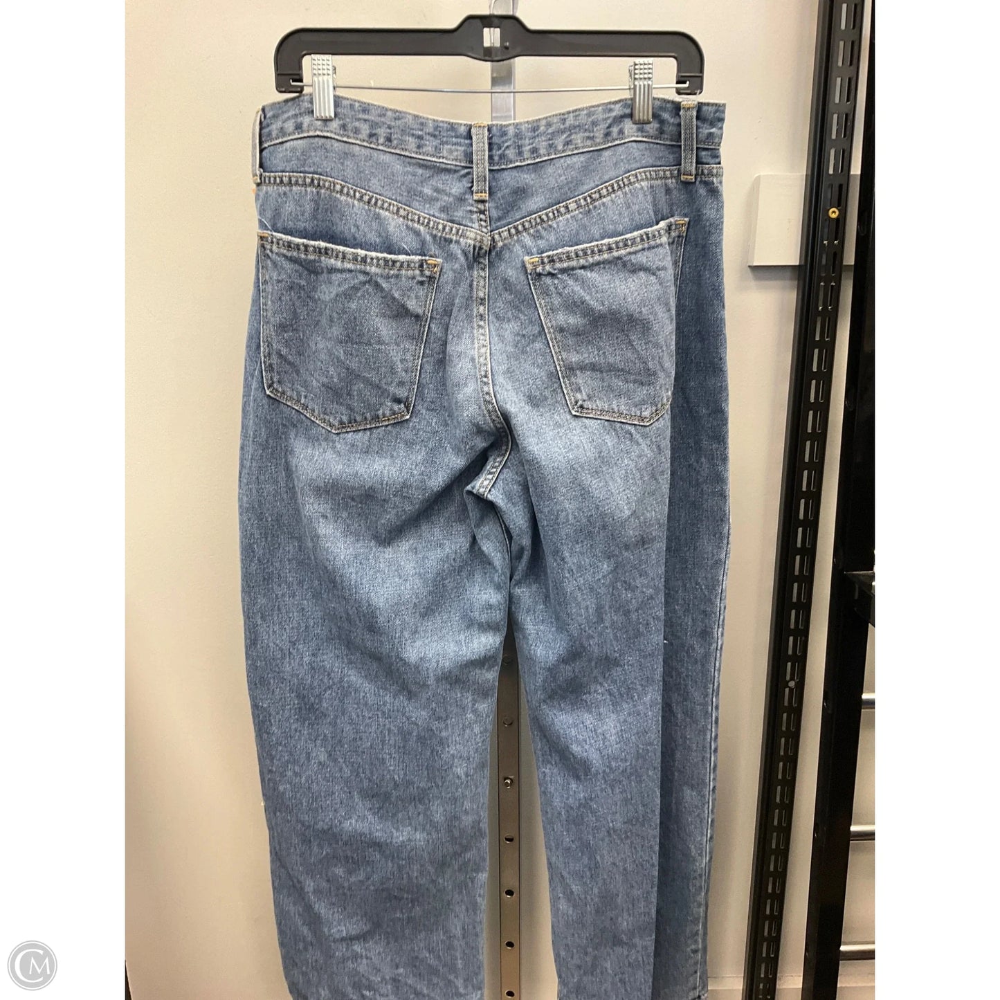 Jeans Wide Leg By Just Black In Blue Denim, Size: 12