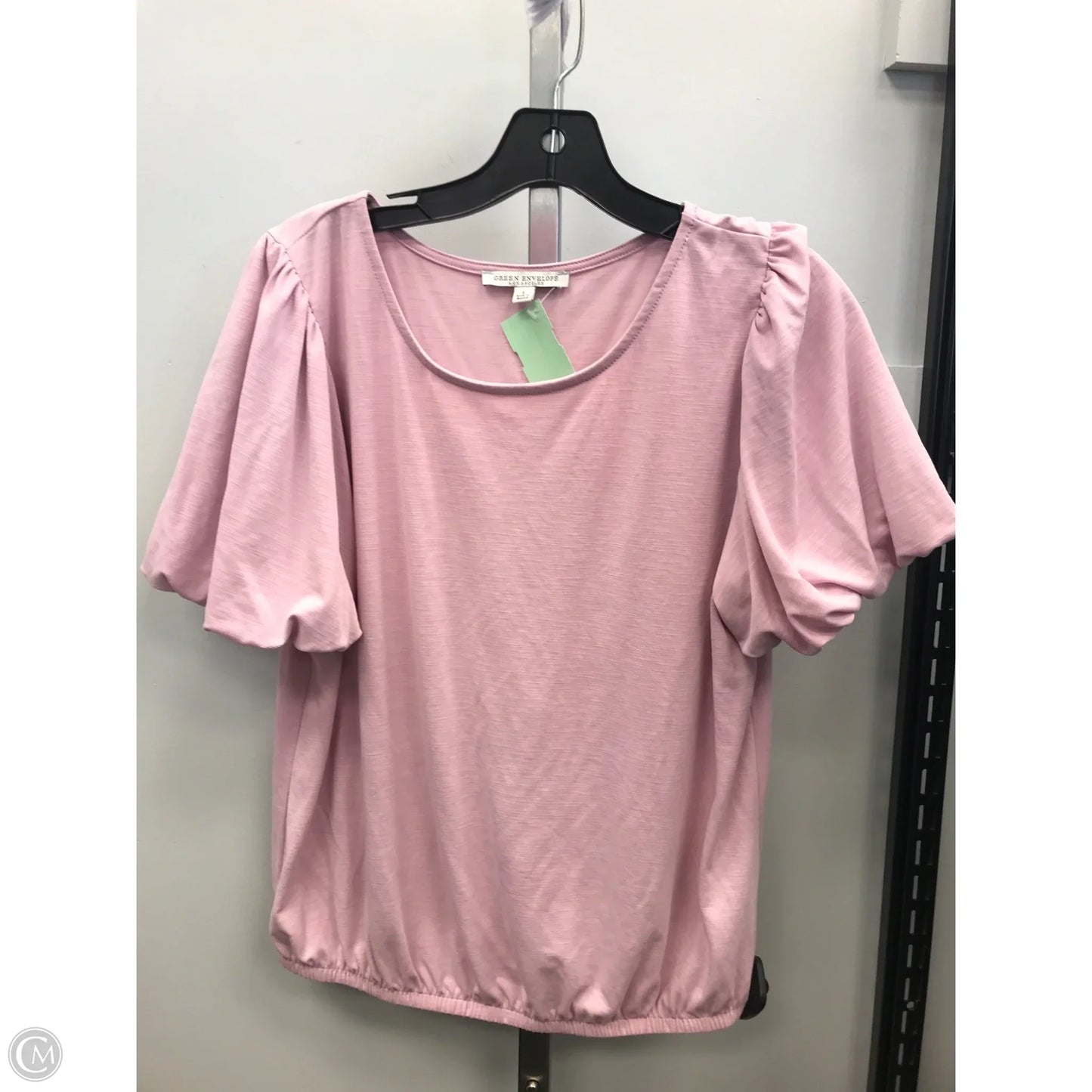 Top Short Sleeve By Green Envelope In Pink, Size: L