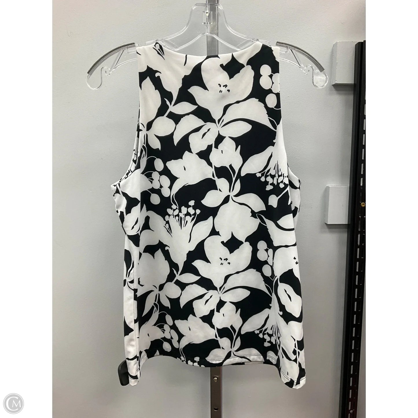 Top Sleeveless By Ann Taylor In Black & White, Size: S