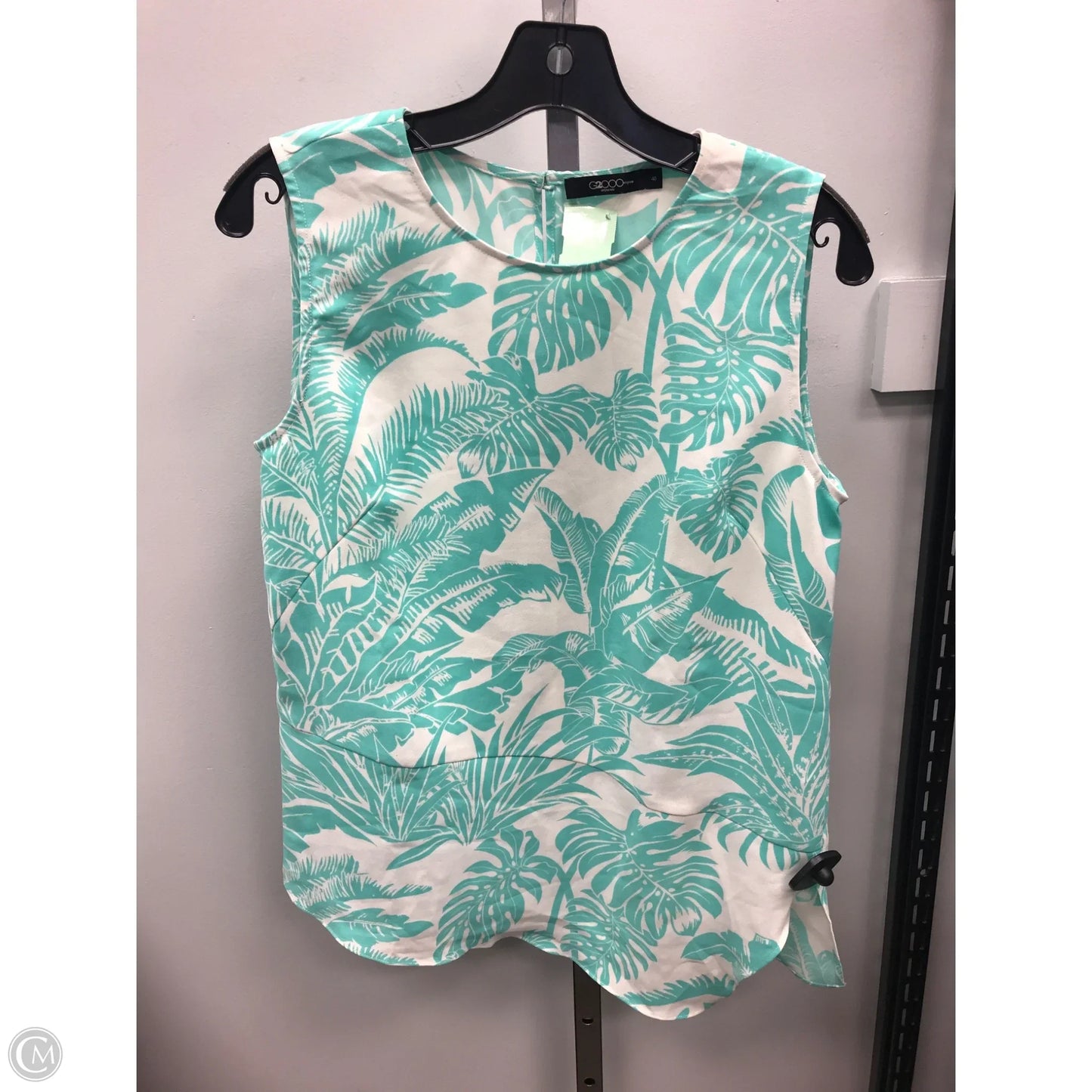 Top Sleeveless By Cmc In Aqua, Size: 10