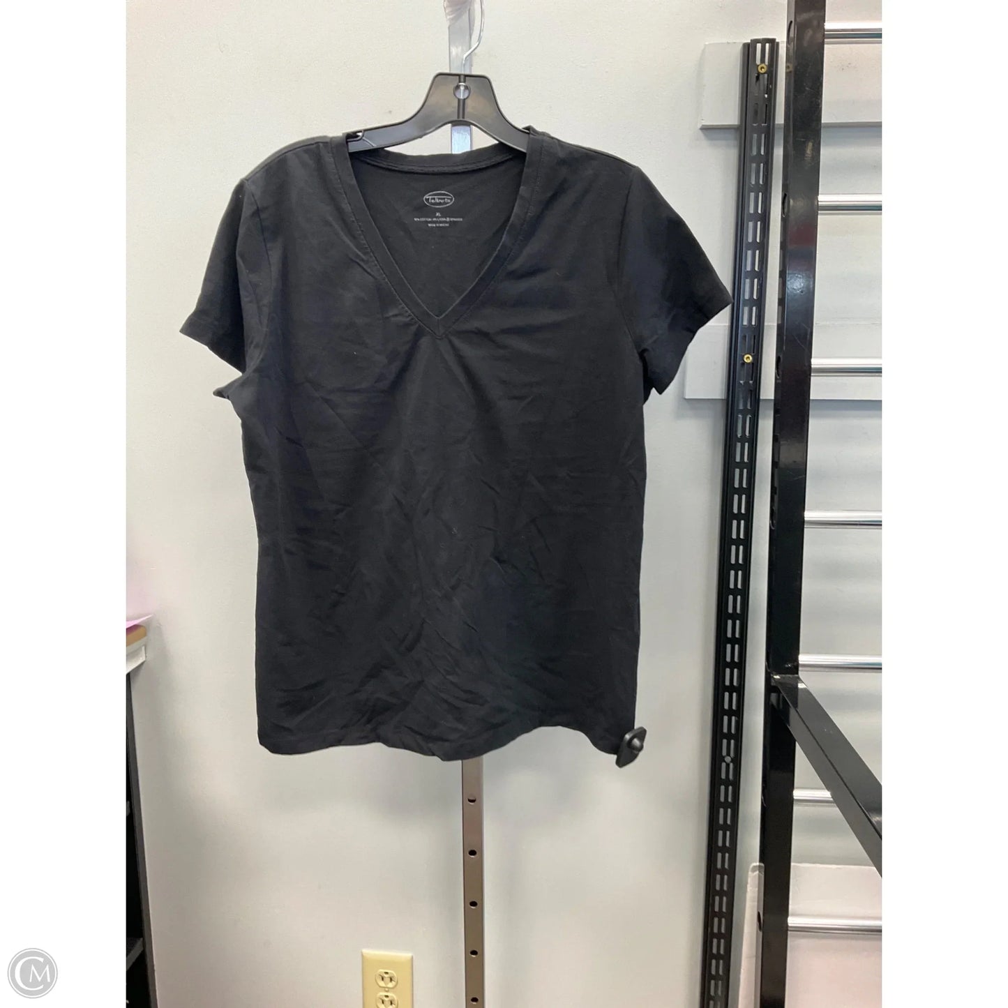 Top Short Sleeve Basic By Talbots In Black, Size: Xl