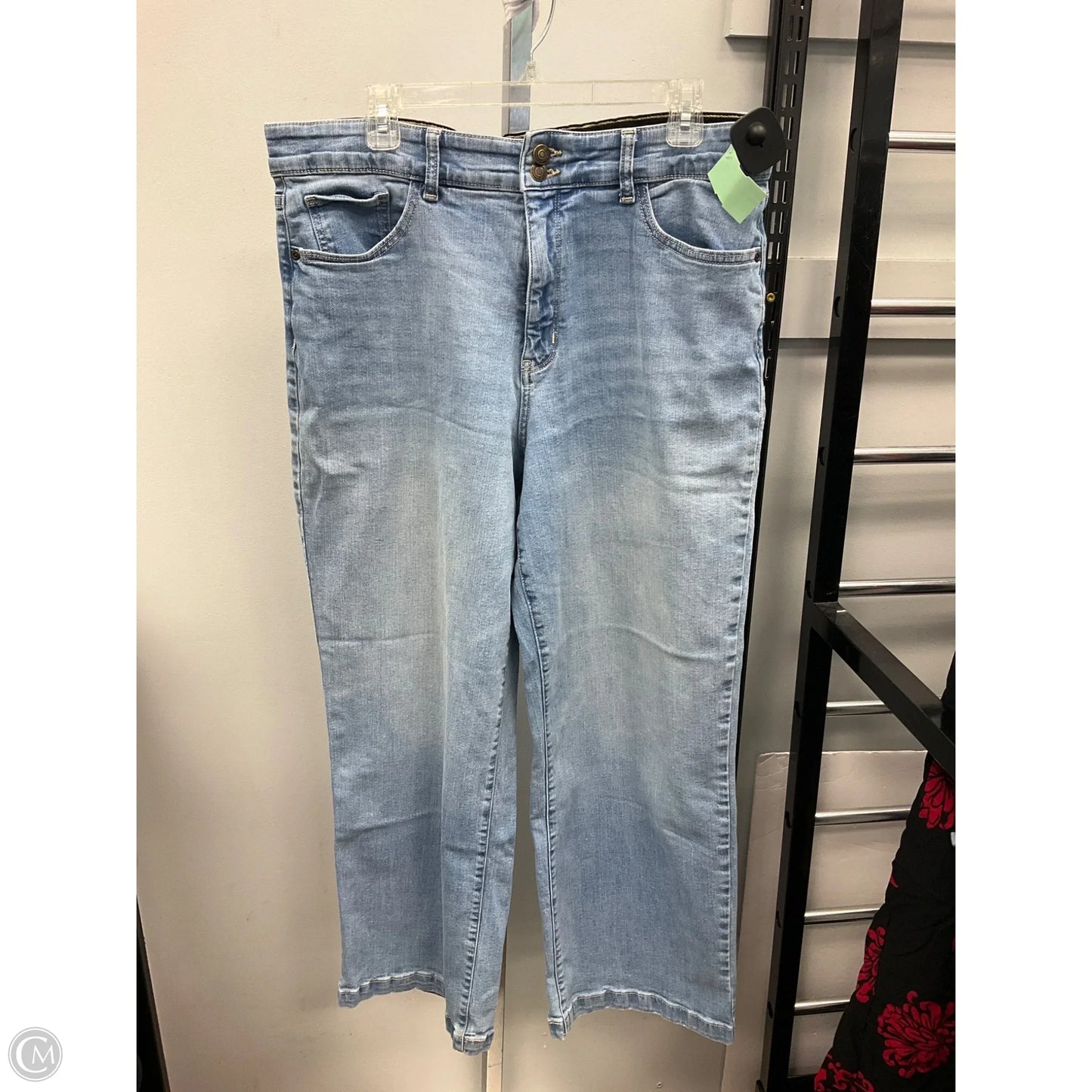 Jeans Wide Leg By St Johns Bay In Blue Denim, Size: 18