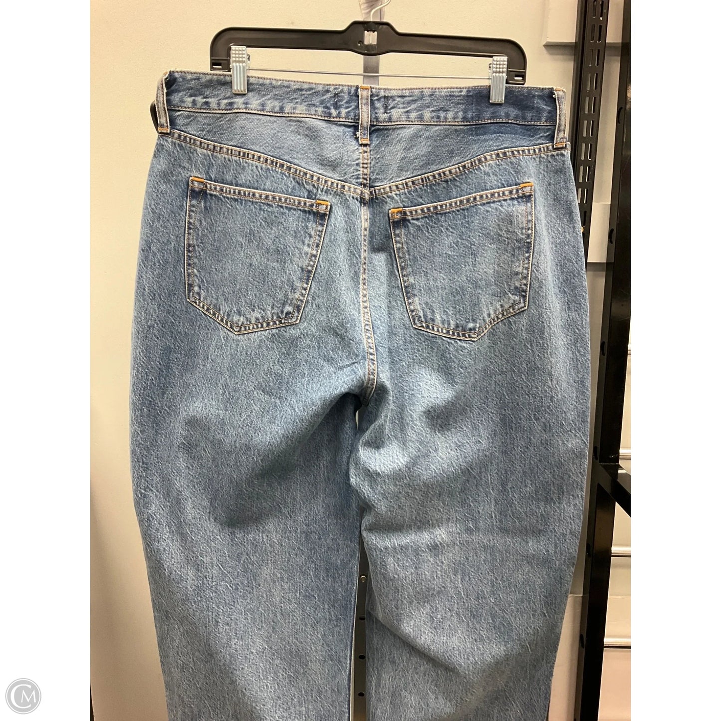 Jeans Straight By Abercrombie And Fitch In Blue Denim, Size: 16