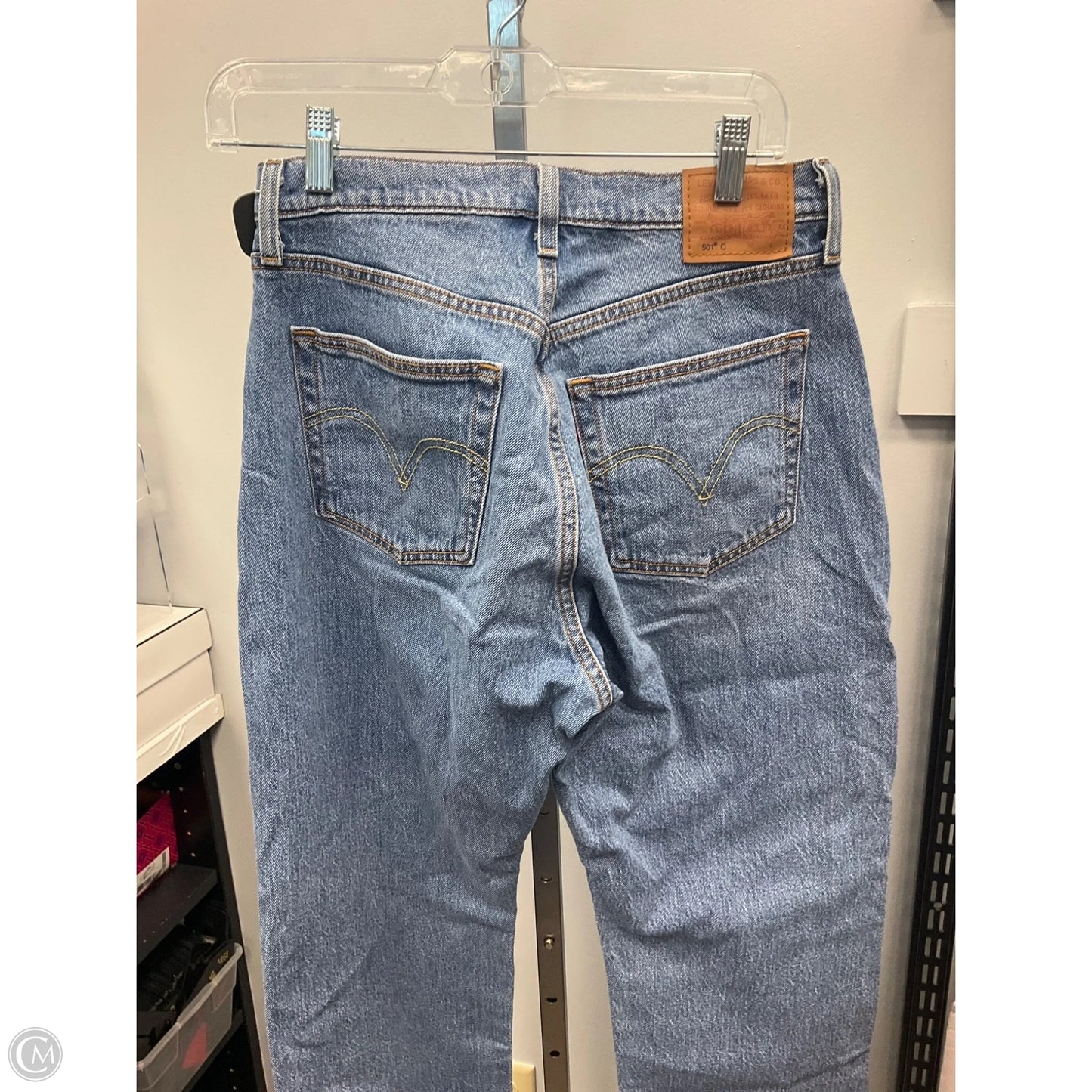 Jeans Straight By Levis In Blue Denim, Size: 8