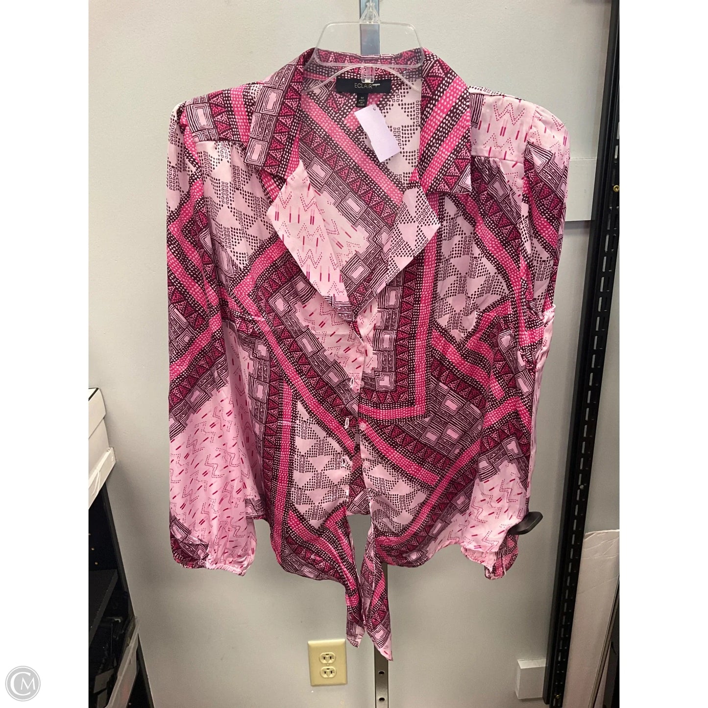Top Long Sleeve By Cmc In Pink, Size: M