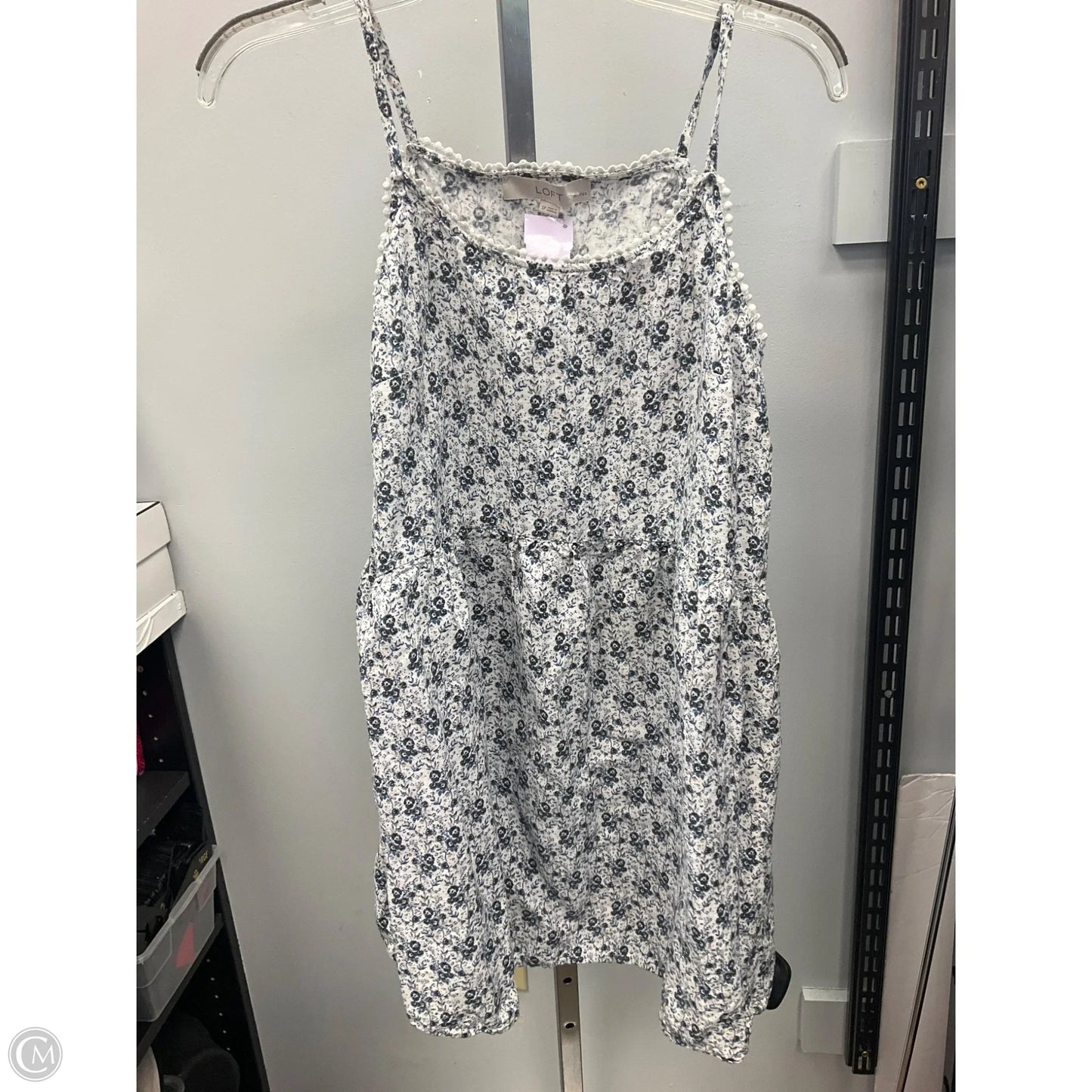 Top Sleeveless By Loft In Floral Print, Size: S