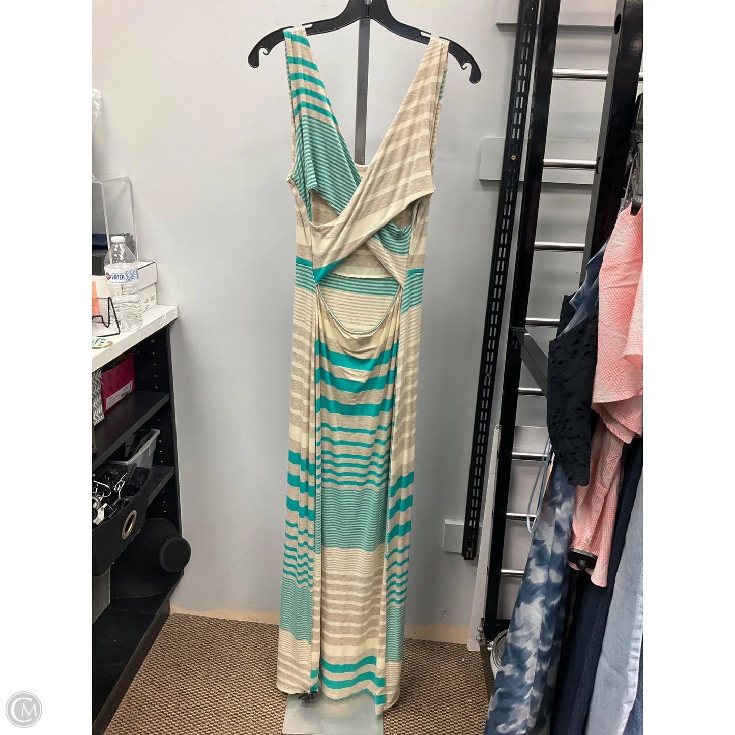 Dress Casual Maxi By Gilli In Striped Pattern, Size: L