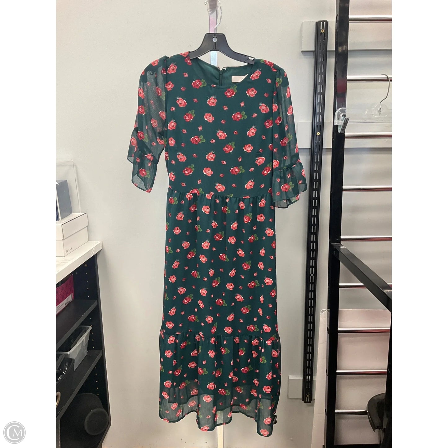 Dress Casual Midi By Loft In Green, Size: 4