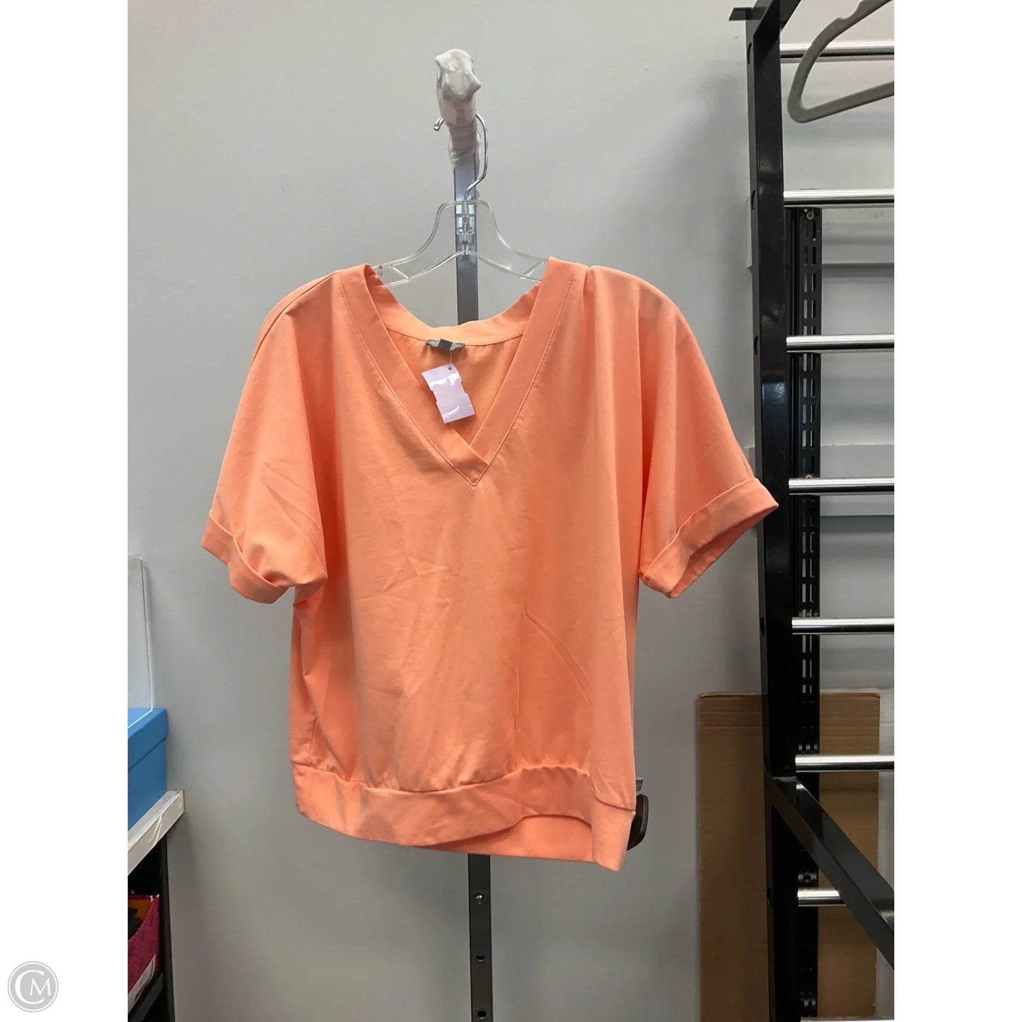 Top Short Sleeve By Talbots In Peach, Size: M