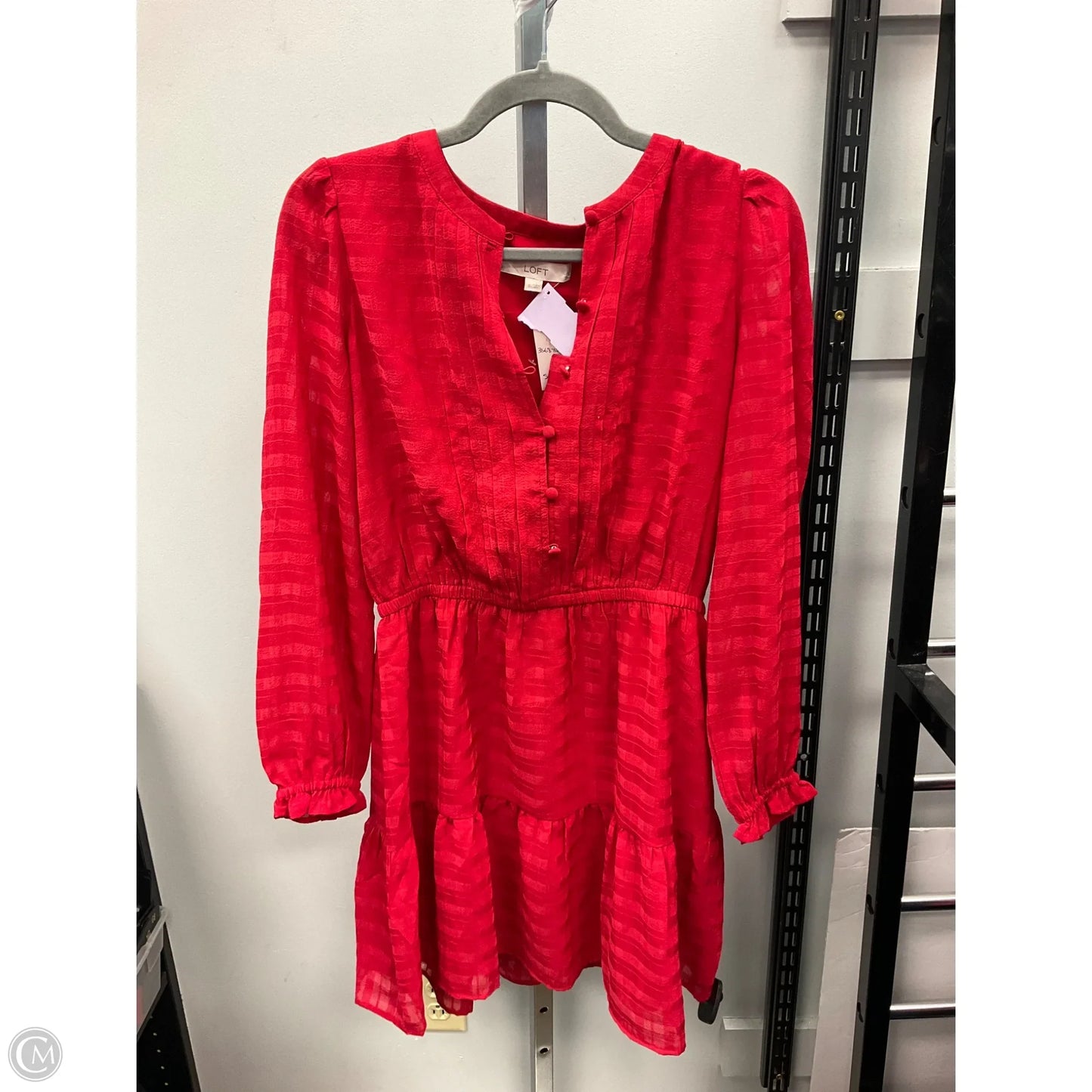 Dress Casual Short By Loft In Red, Size: S