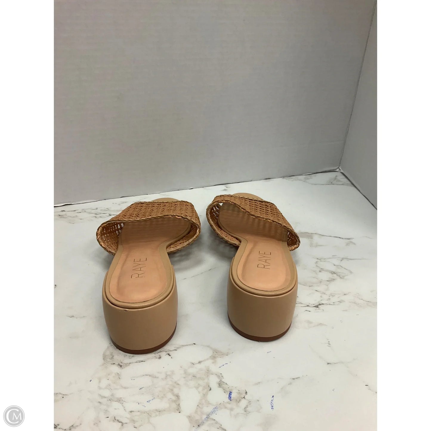 Sandals Heels Block By Cmc In Tan, Size: 7.5