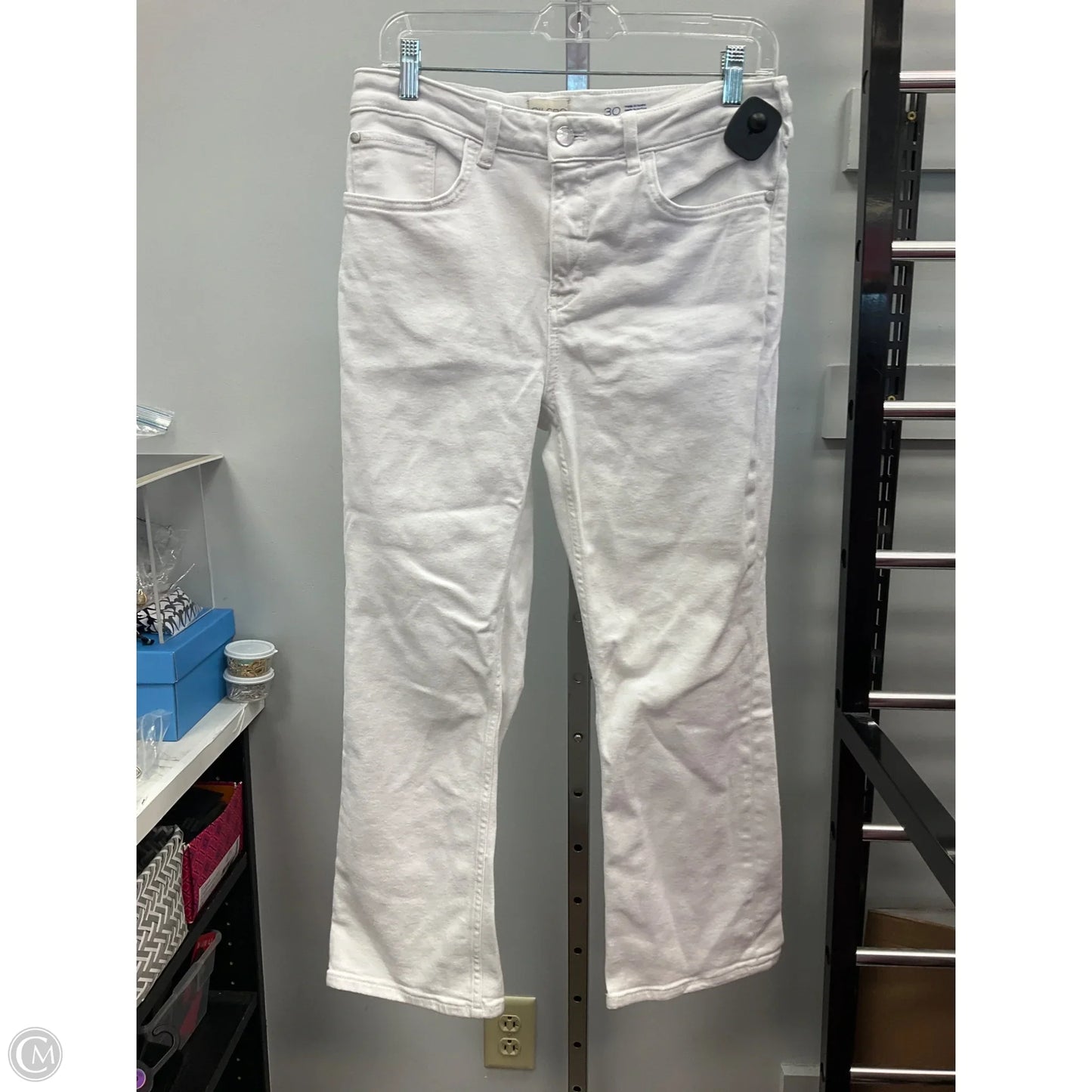 Jeans Straight By Pilcro In White Denim, Size: 10