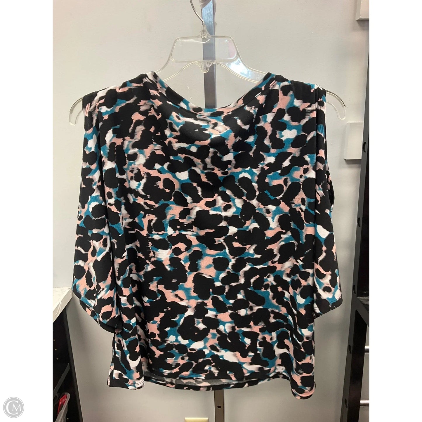 Top Short Sleeve By Rachel Roy In Black & Pink, Size: Xl