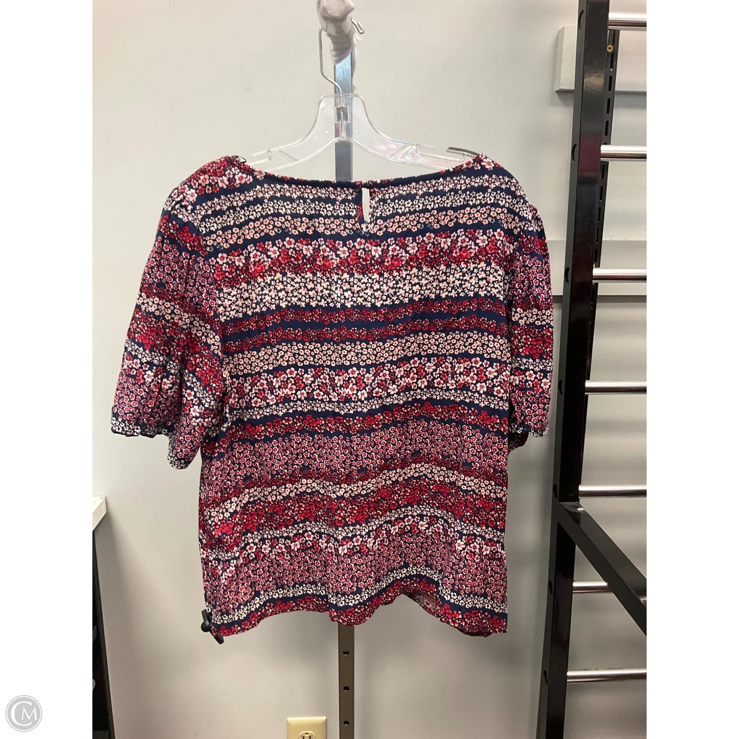 Top Short Sleeve By Cmc In Floral Print, Size: Xl