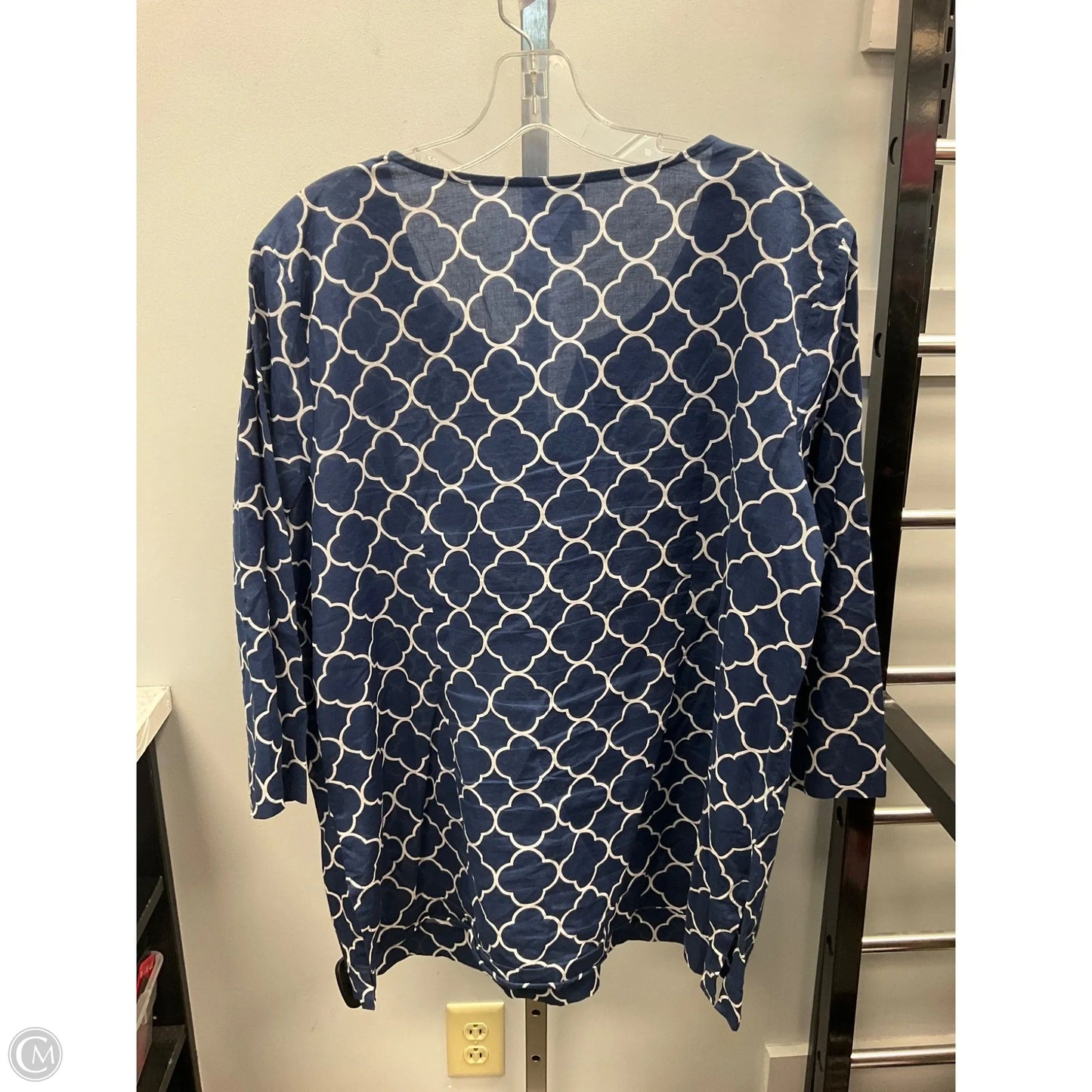 Tunic 3/4 Sleeve By St Johns Bay In Navy, Size: Xlp