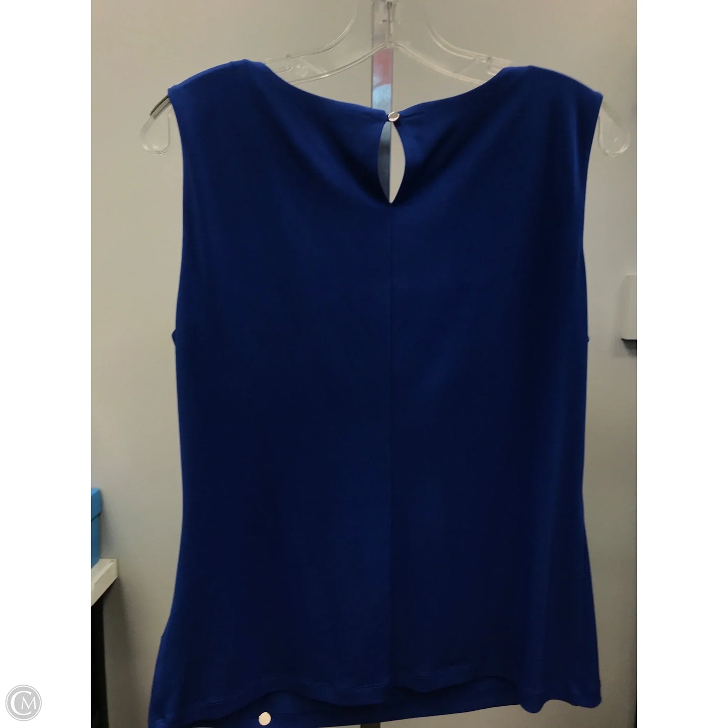 Top Sleeveless By Calvin Klein In Blue, Size: M