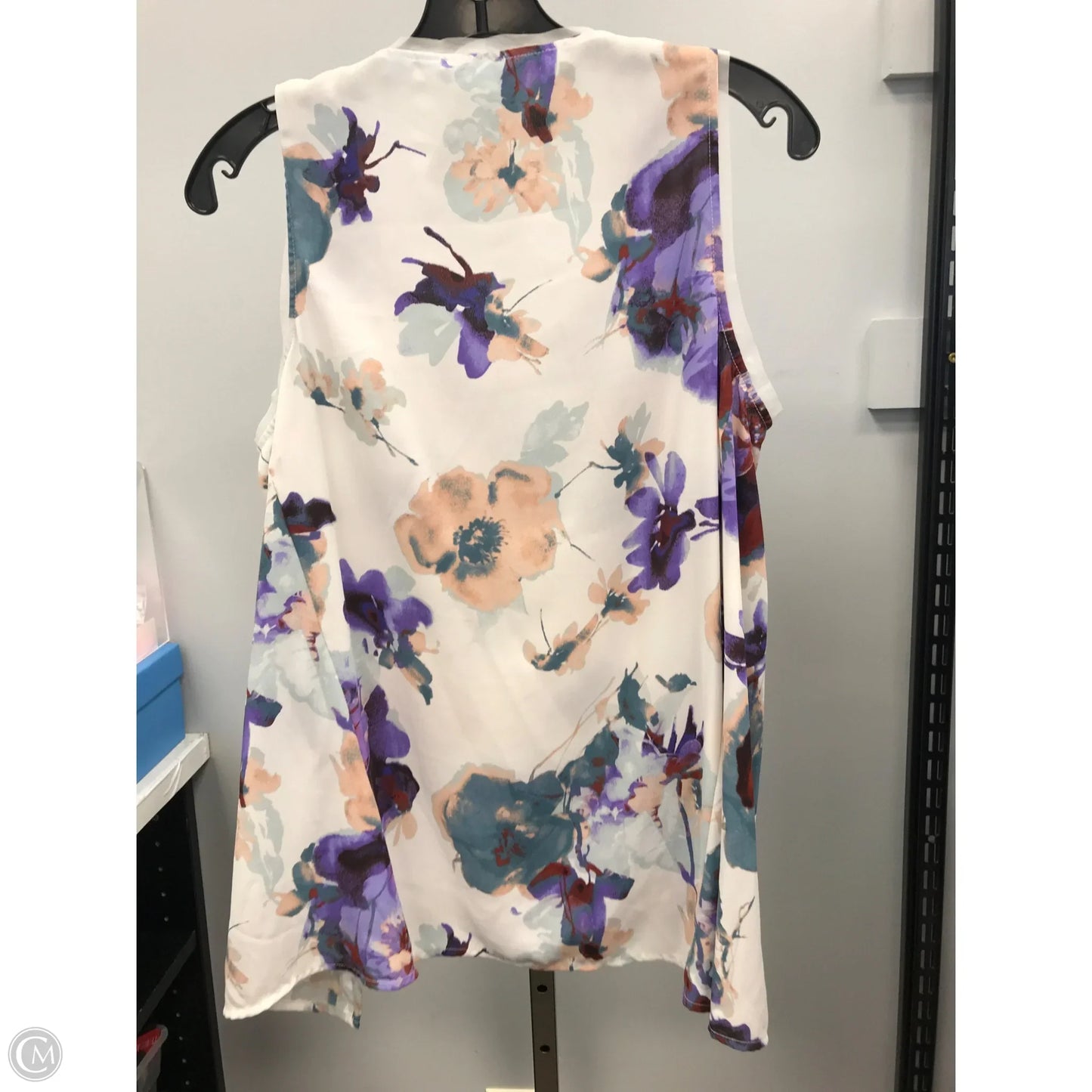 Top Sleeveless By Simply Vera In Floral Print, Size: M