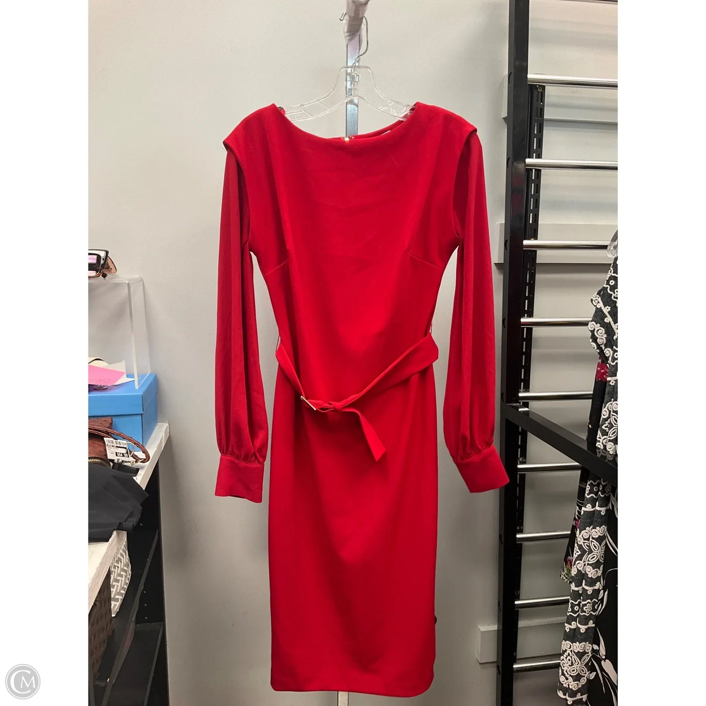 Dress Designer By Karl Lagerfeld In Red, Size: 4